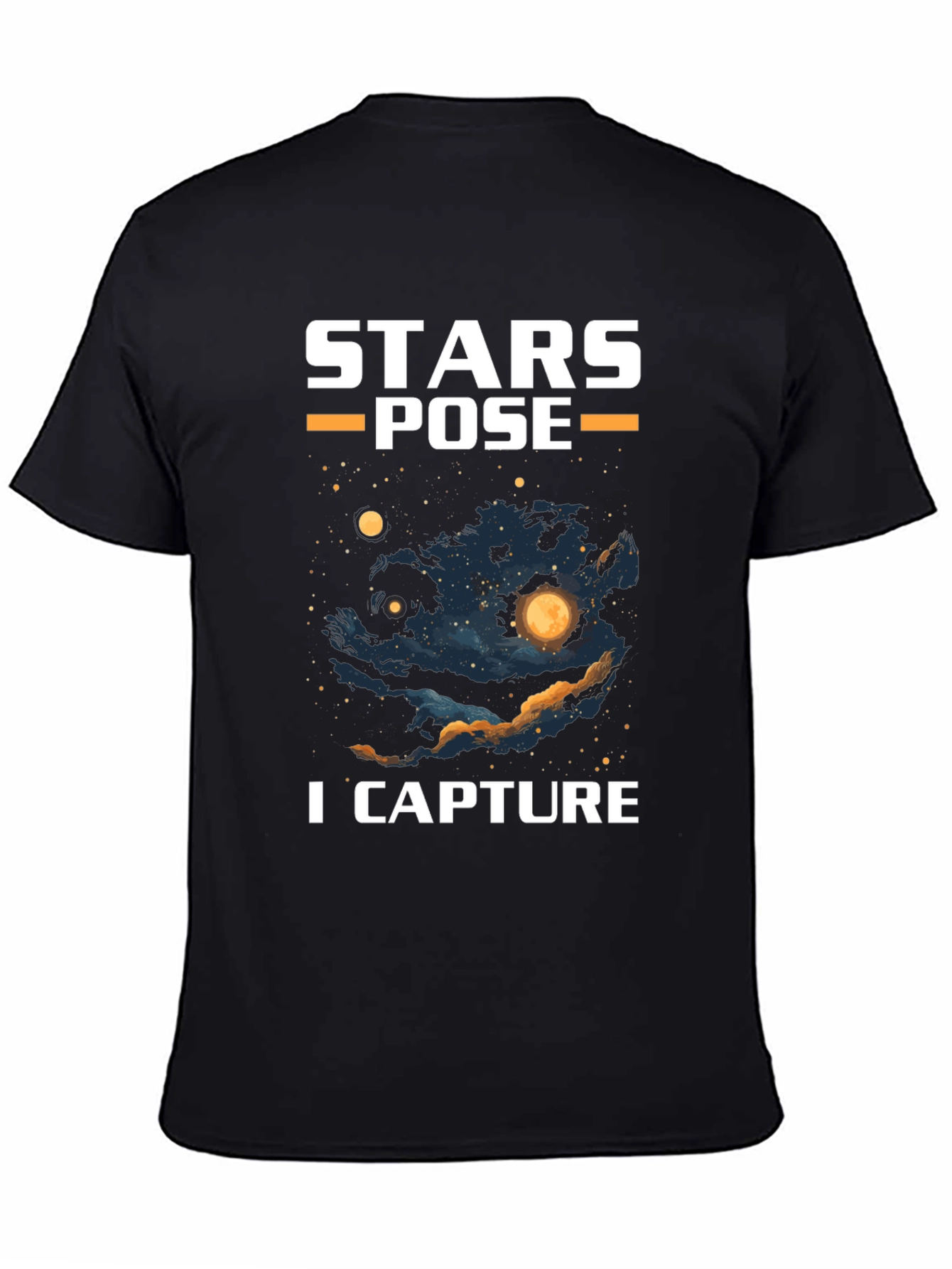 Stars Pose I Capture Graphic T-Shirt - Celestial Design