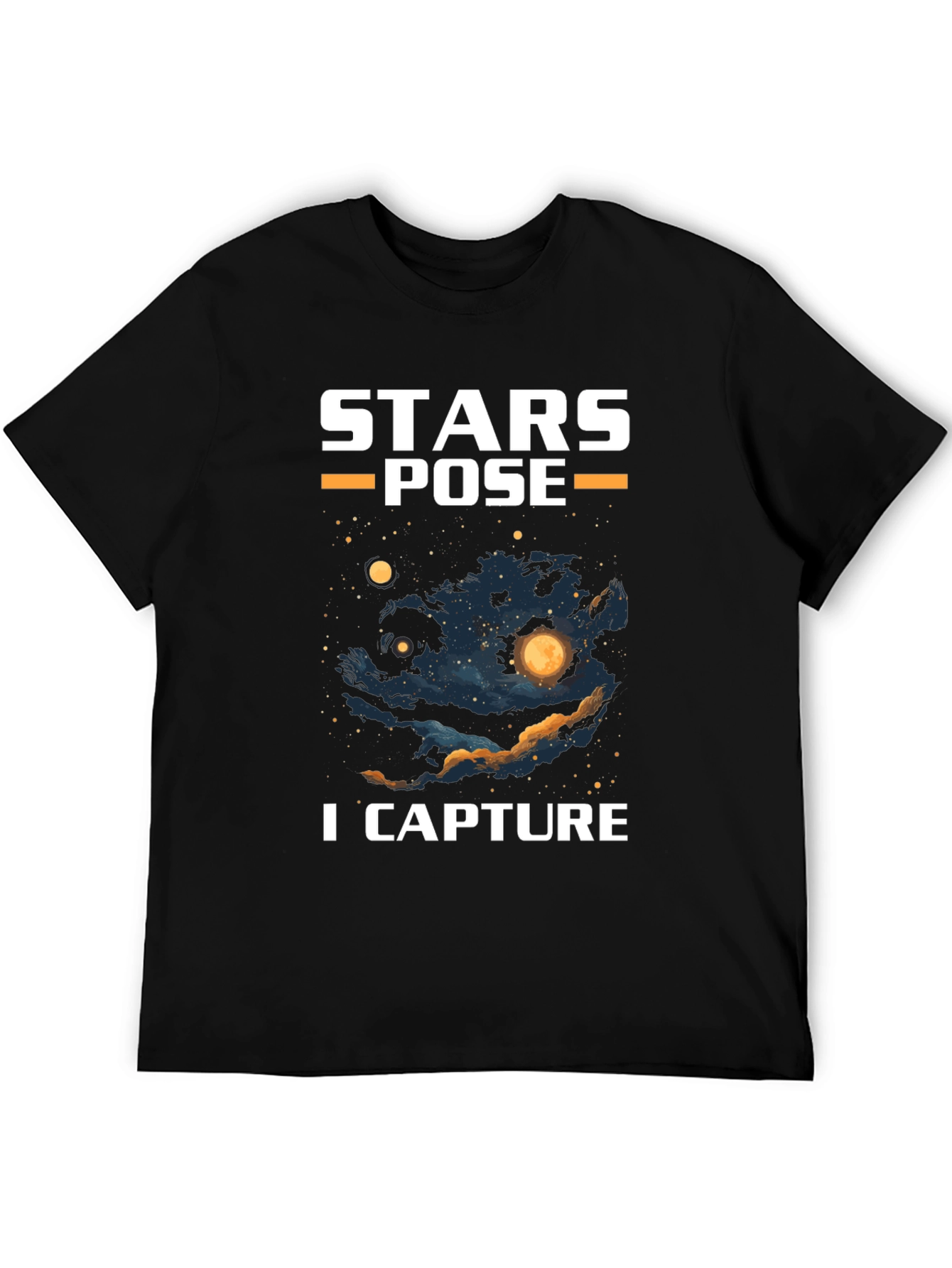 Stars Pose I Capture Graphic T-Shirt - Celestial Design