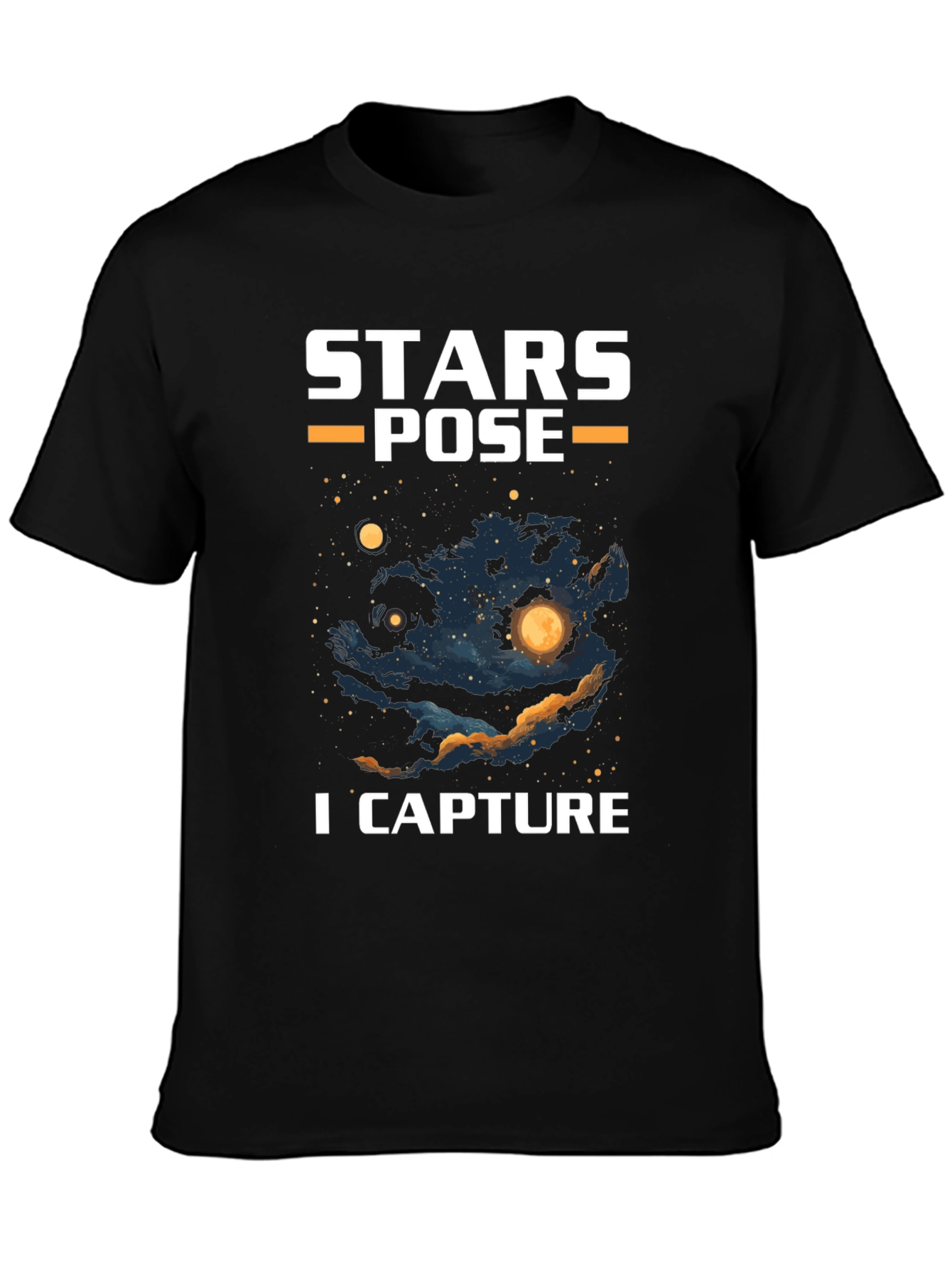 Stars Pose I Capture Graphic T-Shirt - Celestial Design