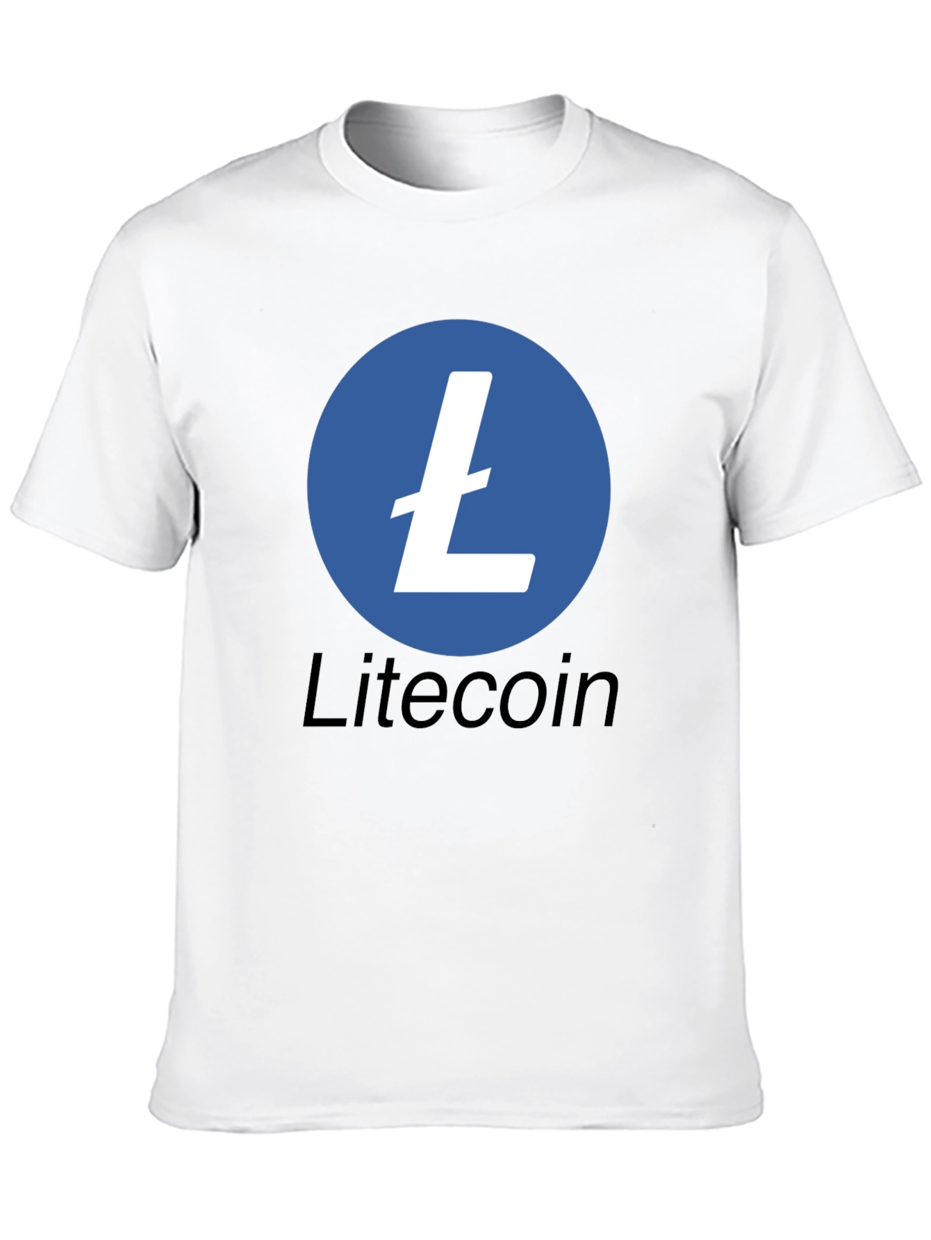 Litecoin Crypto Logo Black T-Shirt