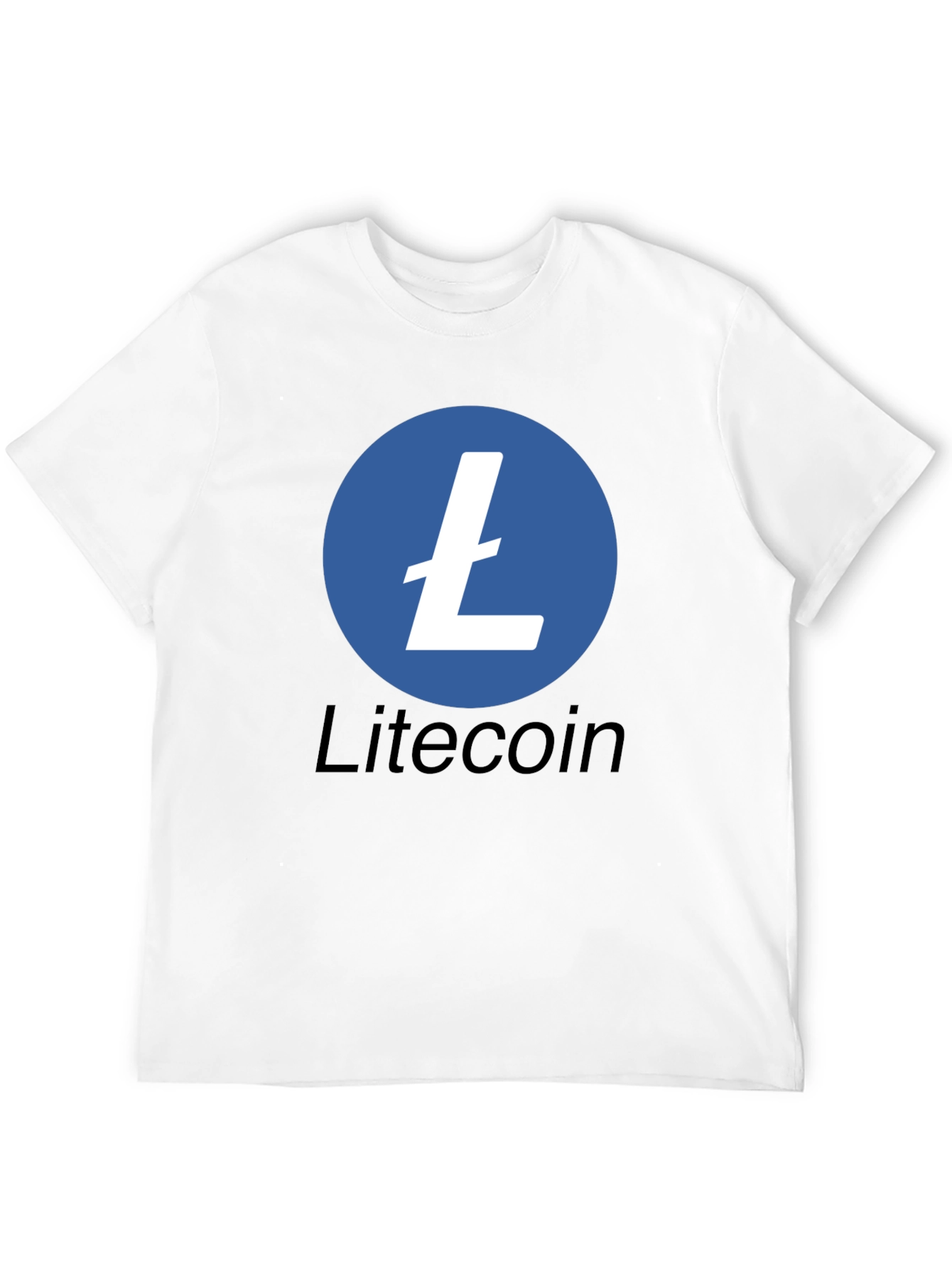 Litecoin Crypto Logo Black T-Shirt