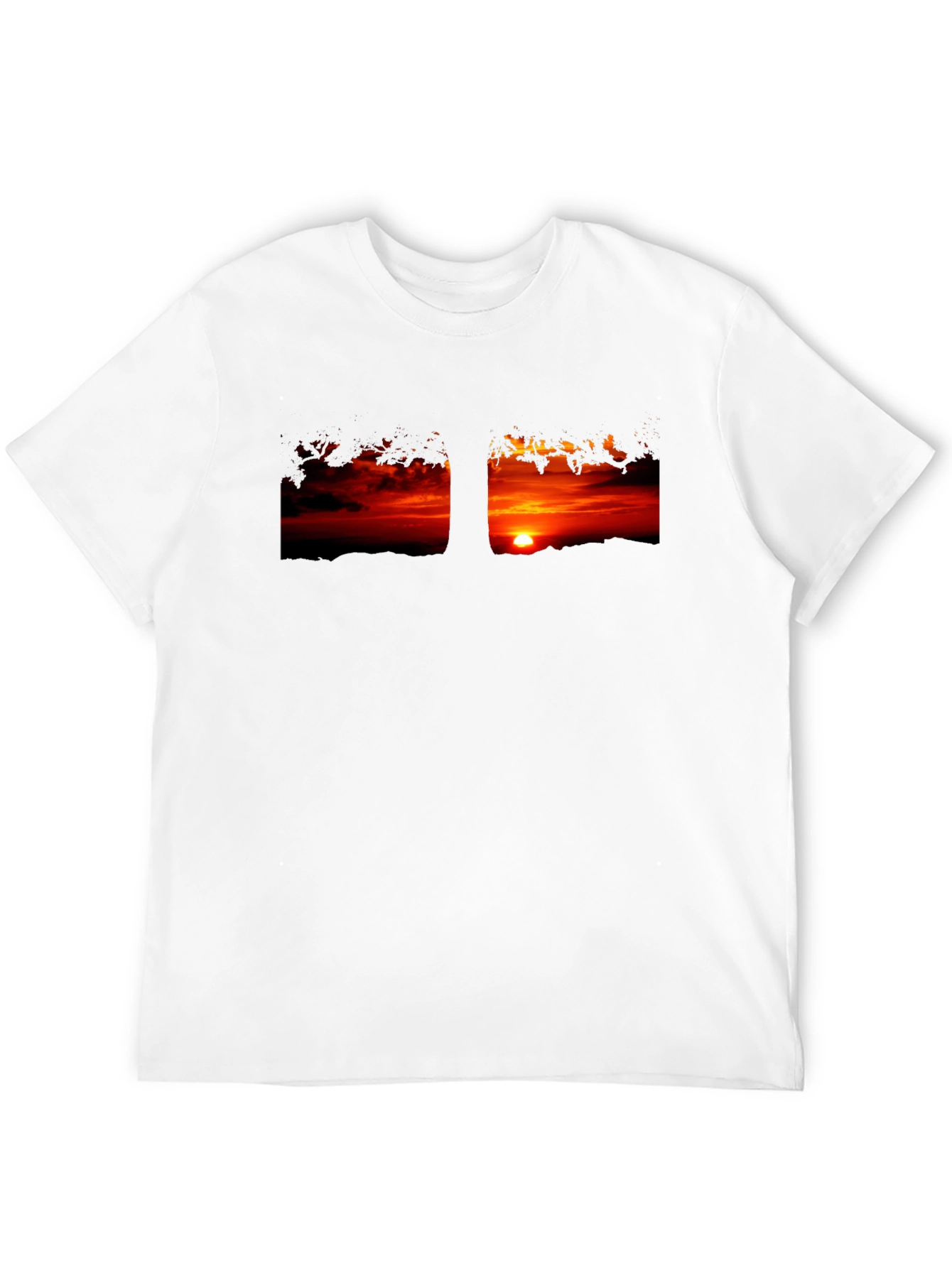 Sunset Graphic Black Tee - Stylish Casual Wear