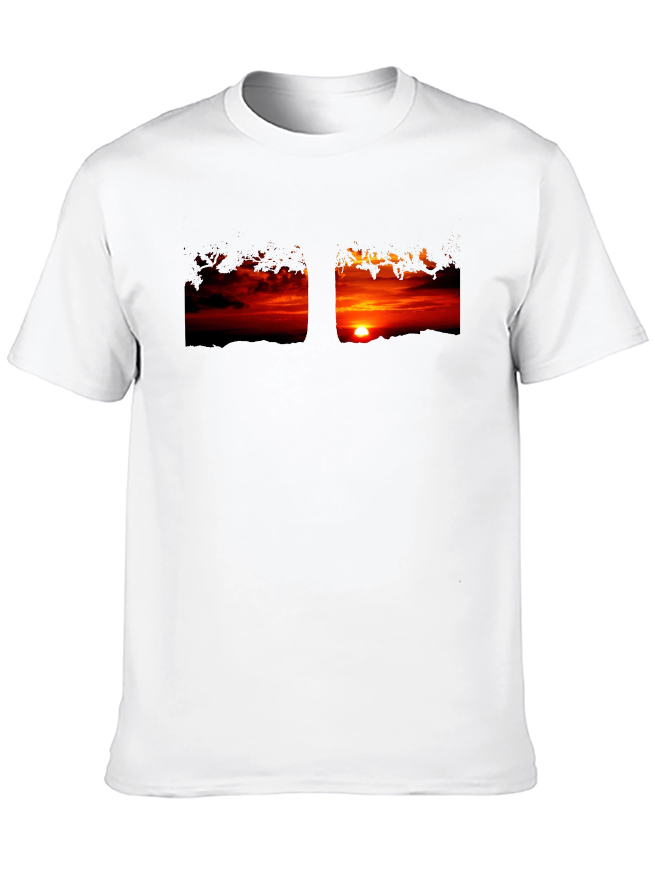 Sunset Graphic Black Tee - Stylish Casual Wear