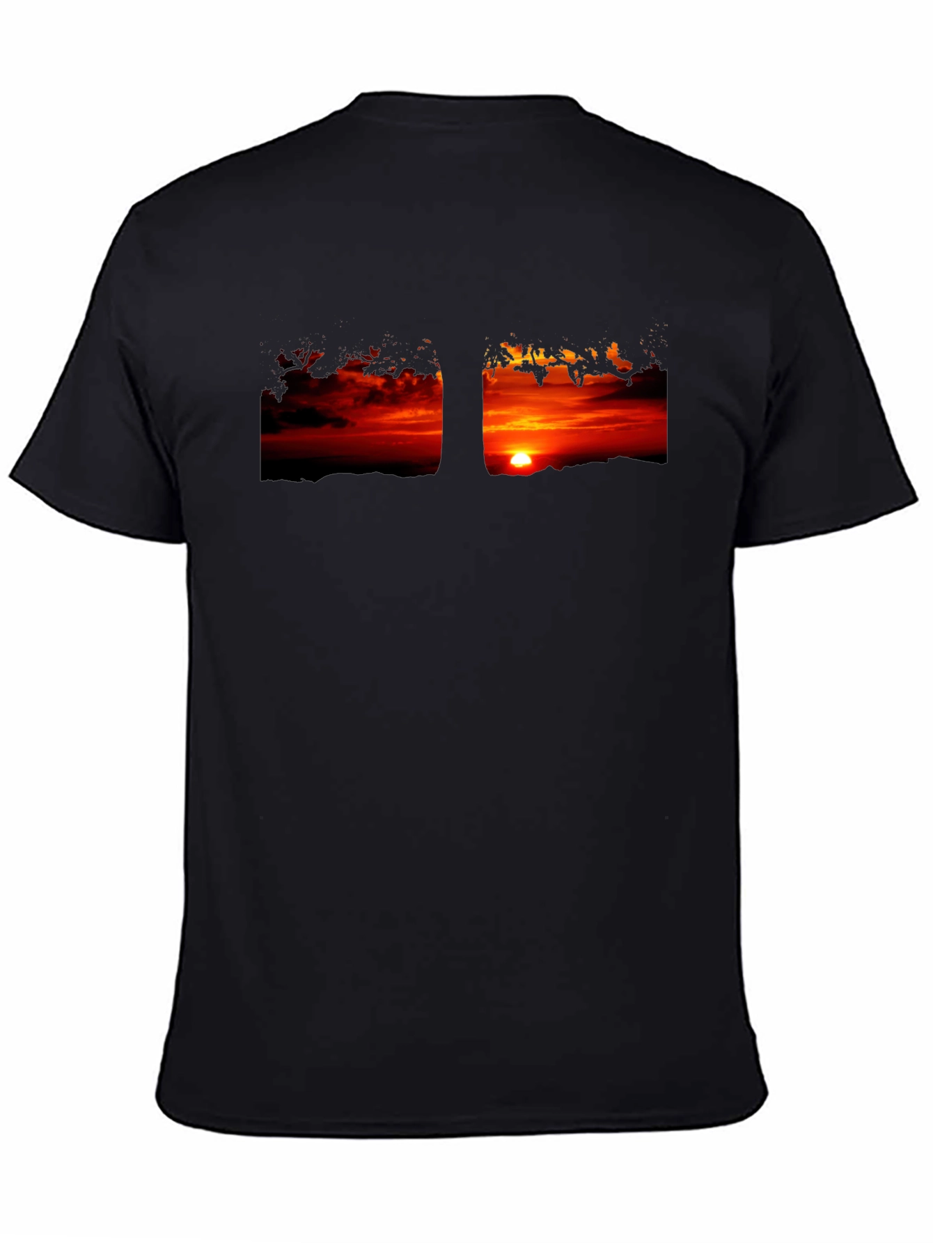 Sunset Graphic Black Tee - Stylish Casual Wear