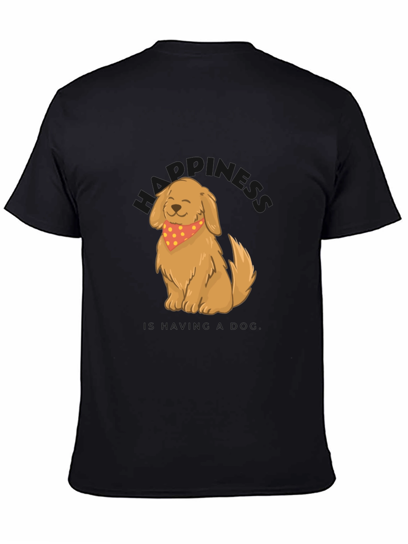 Dog Graphic Tee - Cute Cartoon Dog with Bandana