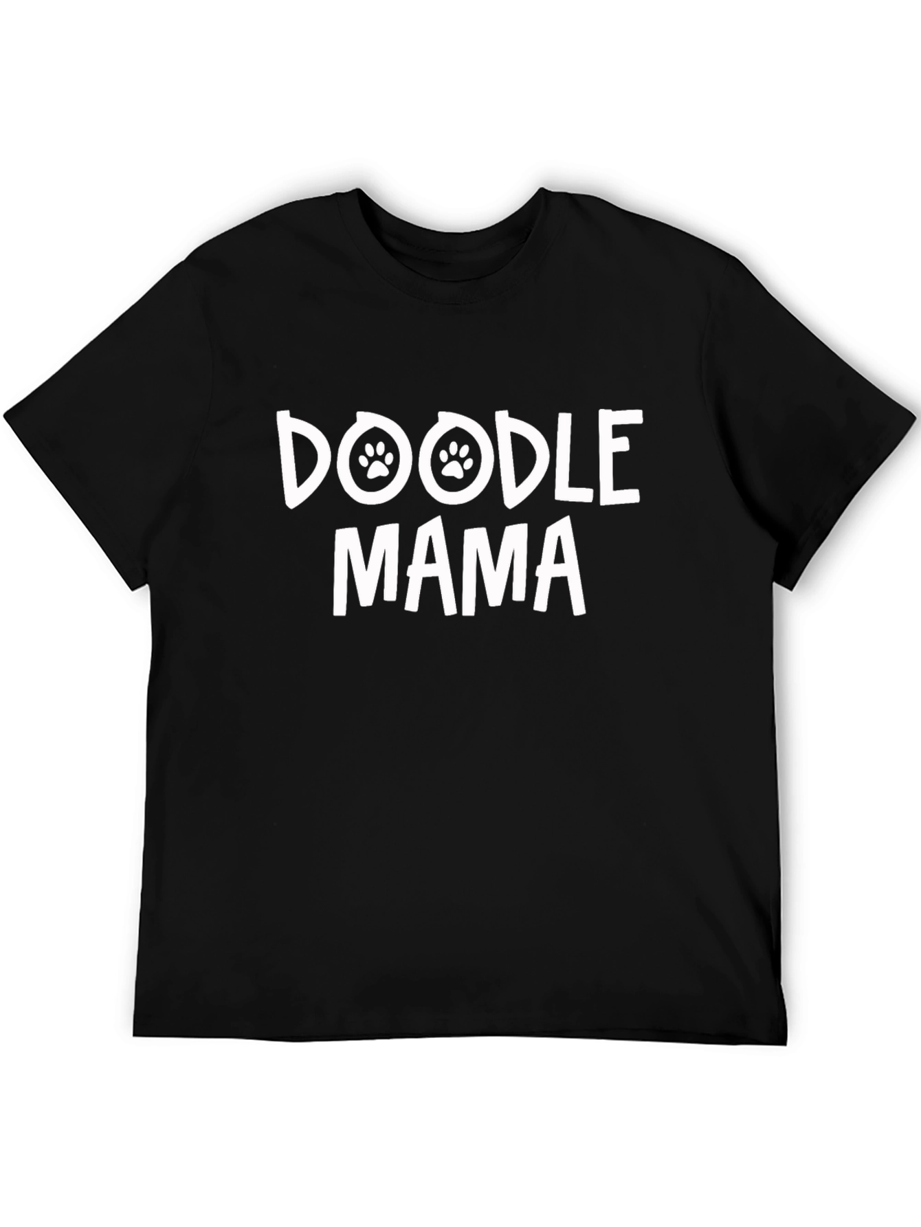 Doodle Mama Black Cotton Graphic Tee