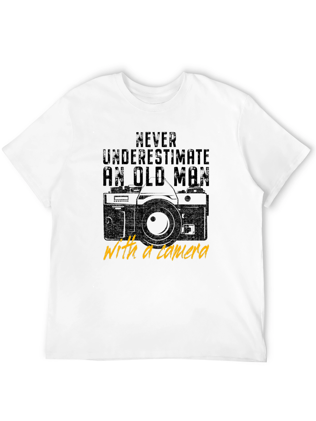 Never Underestimate an Old Man with a Camera T-Shirt