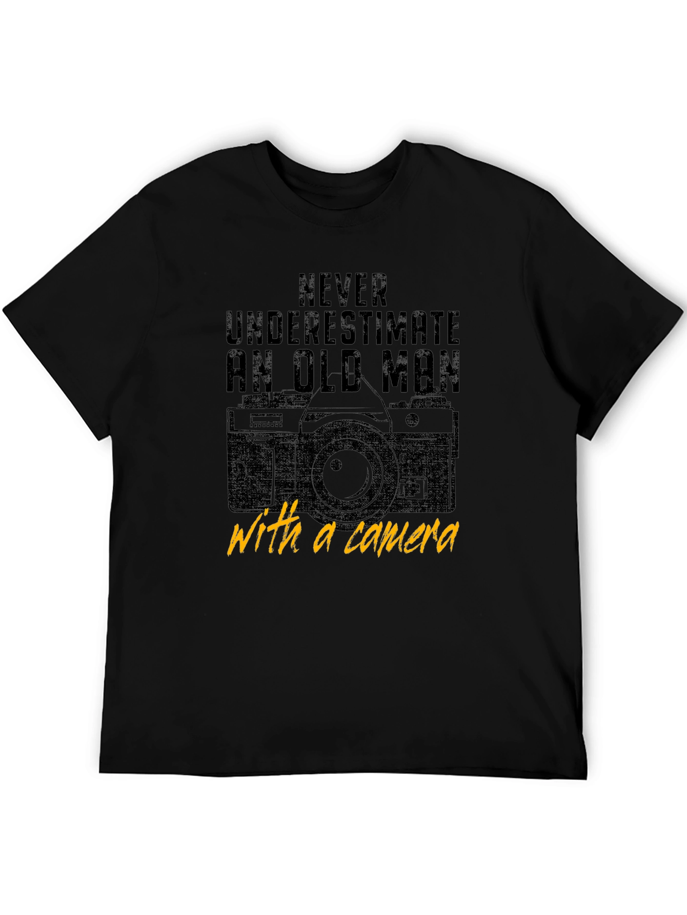 Never Underestimate an Old Man with a Camera T-Shirt