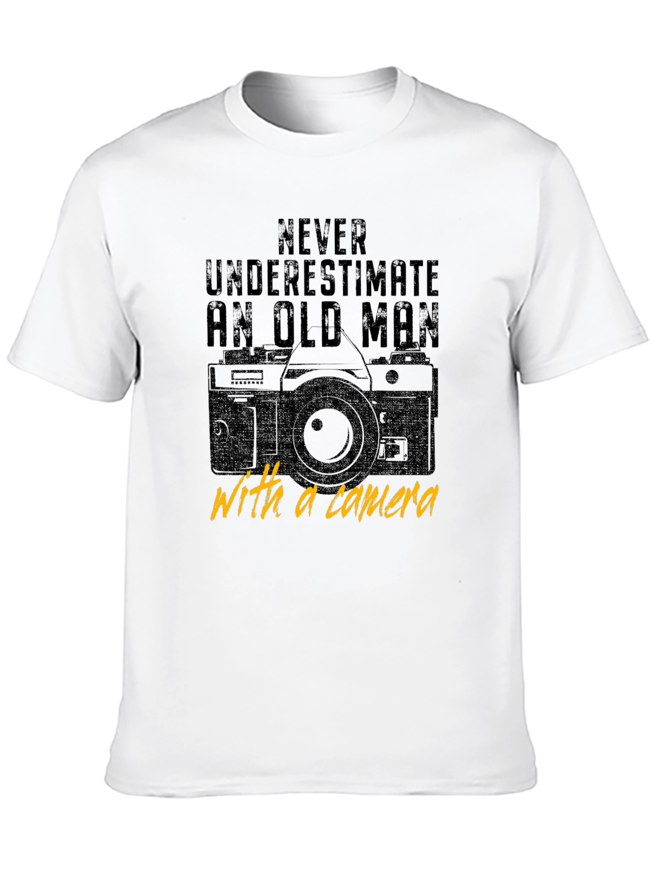 Never Underestimate an Old Man with a Camera T-Shirt