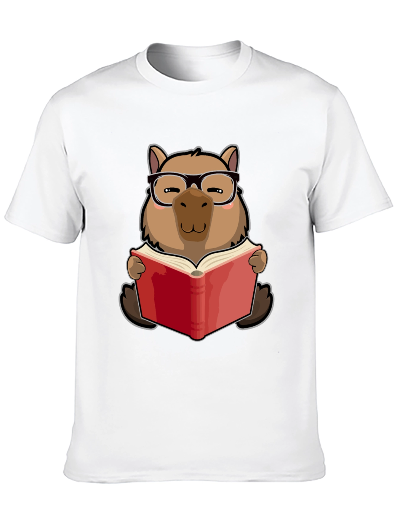 Capybara Reader T-Shirt - Cute Animal Lover Tee