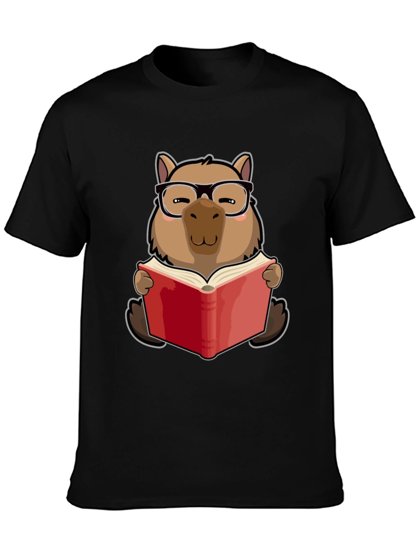 Capybara Reader T-Shirt - Cute Animal Lover Tee