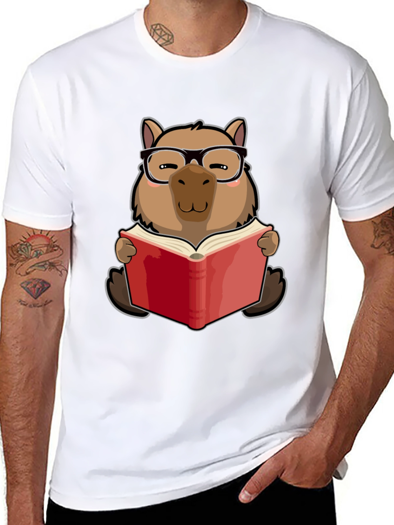 Capybara Reader T-Shirt - Cute Animal Lover Tee