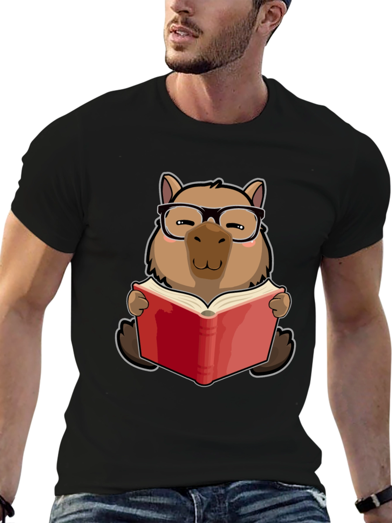 Capybara Reader T-Shirt - Cute Animal Lover Tee