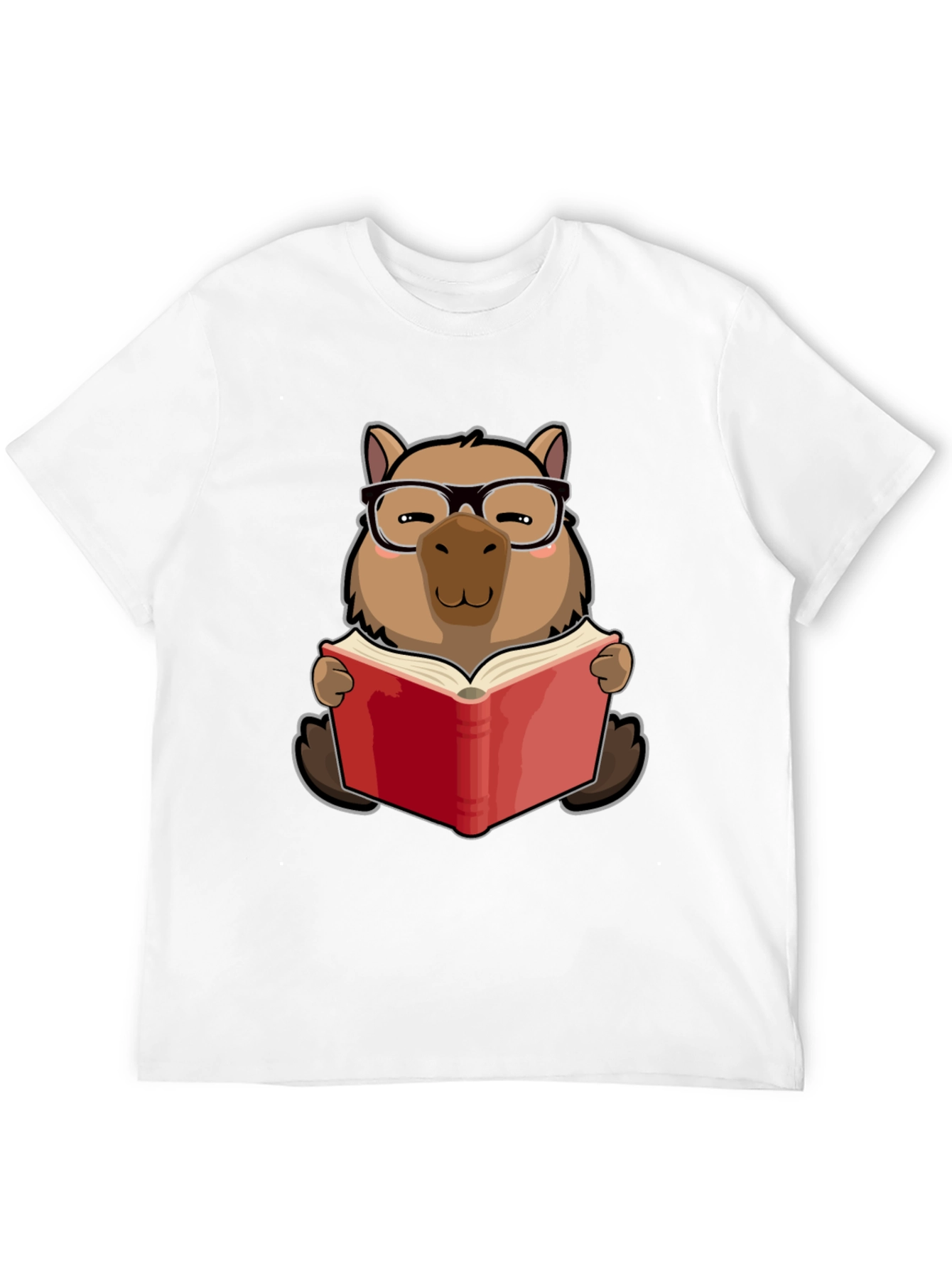 Capybara Reader T-Shirt - Cute Animal Lover Tee