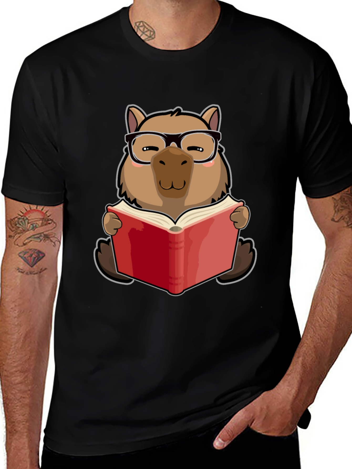 Capybara Reader T-Shirt - Cute Animal Lover Tee