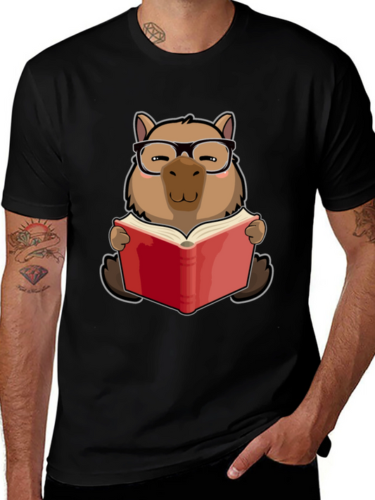 Capybara Reader T-Shirt - Cute Animal Lover Tee