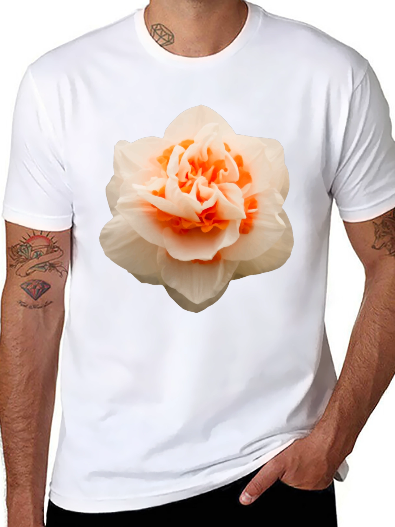 Floral Graphic Tee - Stylish Mens T-Shirt
