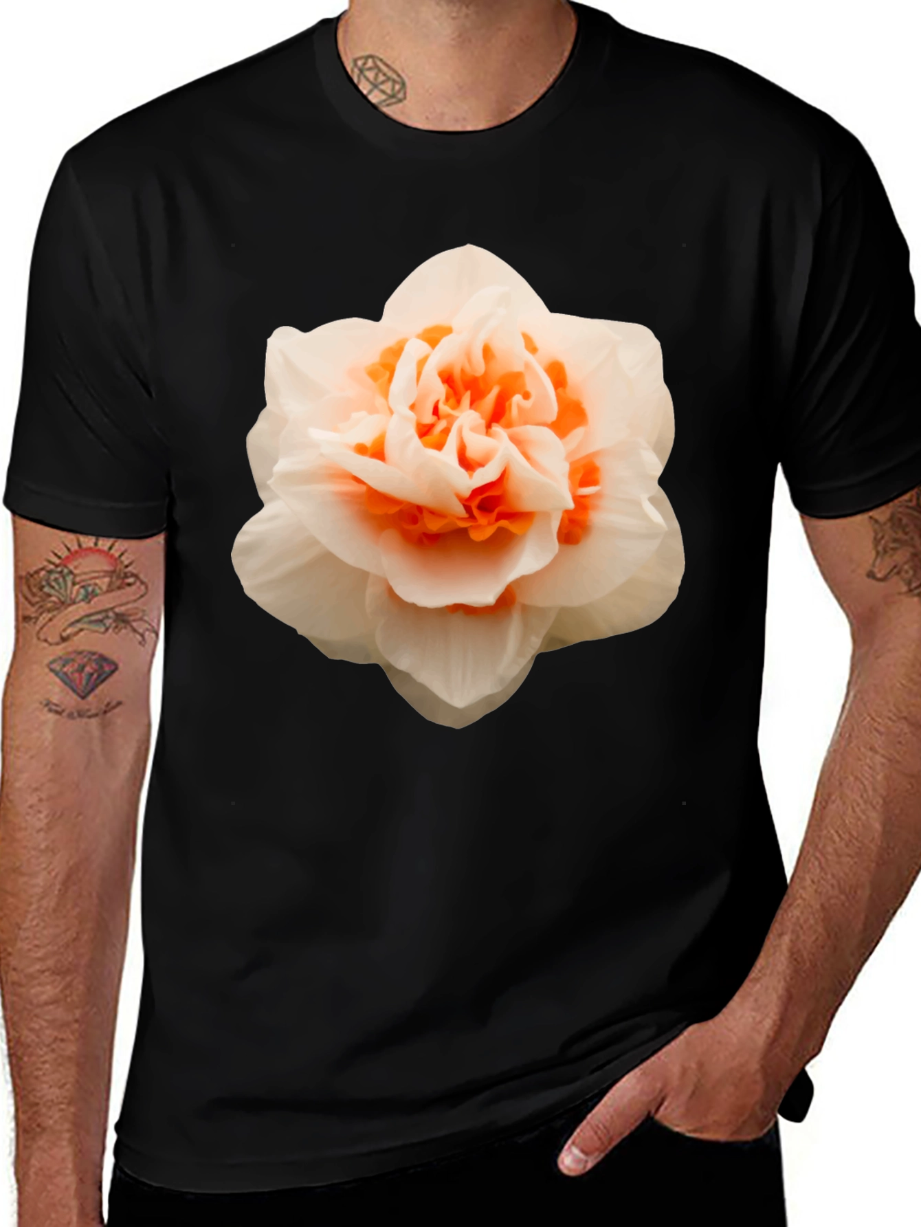 Floral Graphic Tee - Stylish Mens T-Shirt