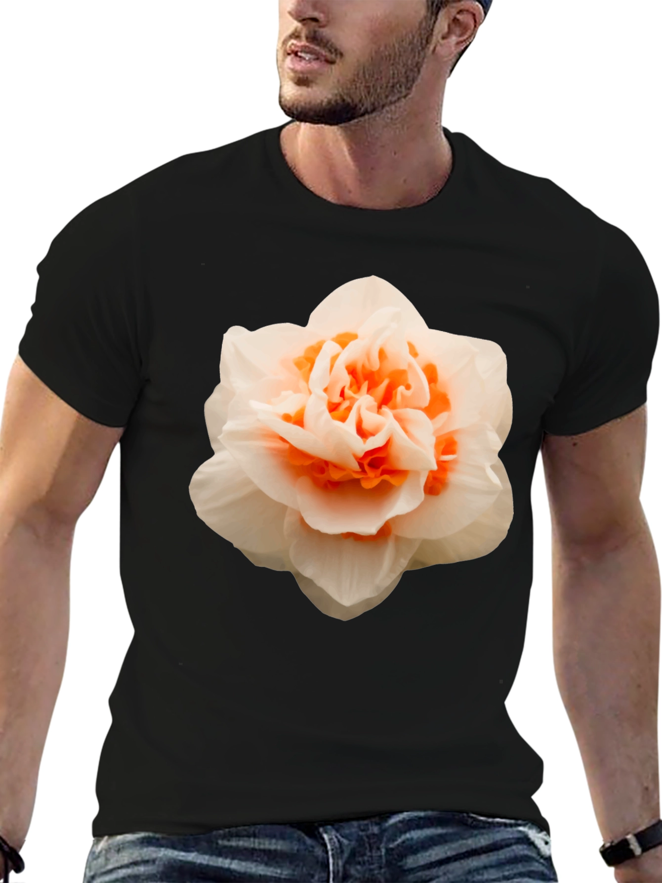 Floral Graphic Tee - Stylish Mens T-Shirt