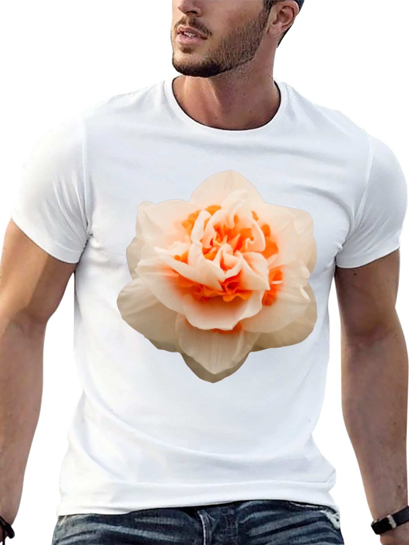 Floral Graphic Tee - Stylish Mens T-Shirt