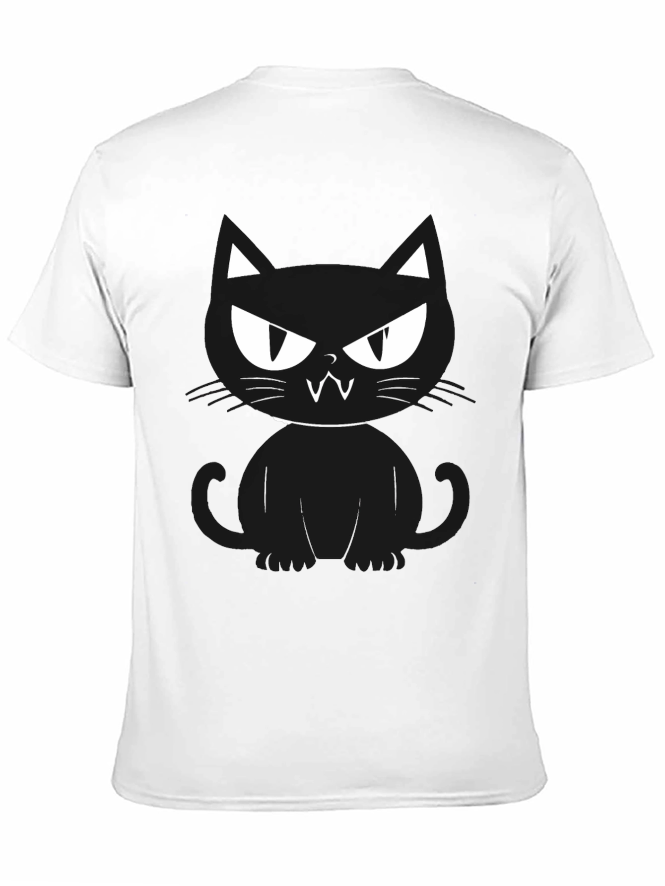 Mens Black Cat Graphic Tee - Halloween Ready!
