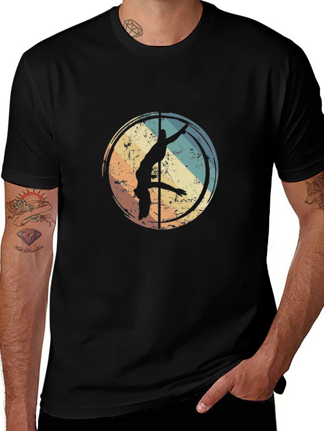 Retro Pole Dancer Graphic Tee