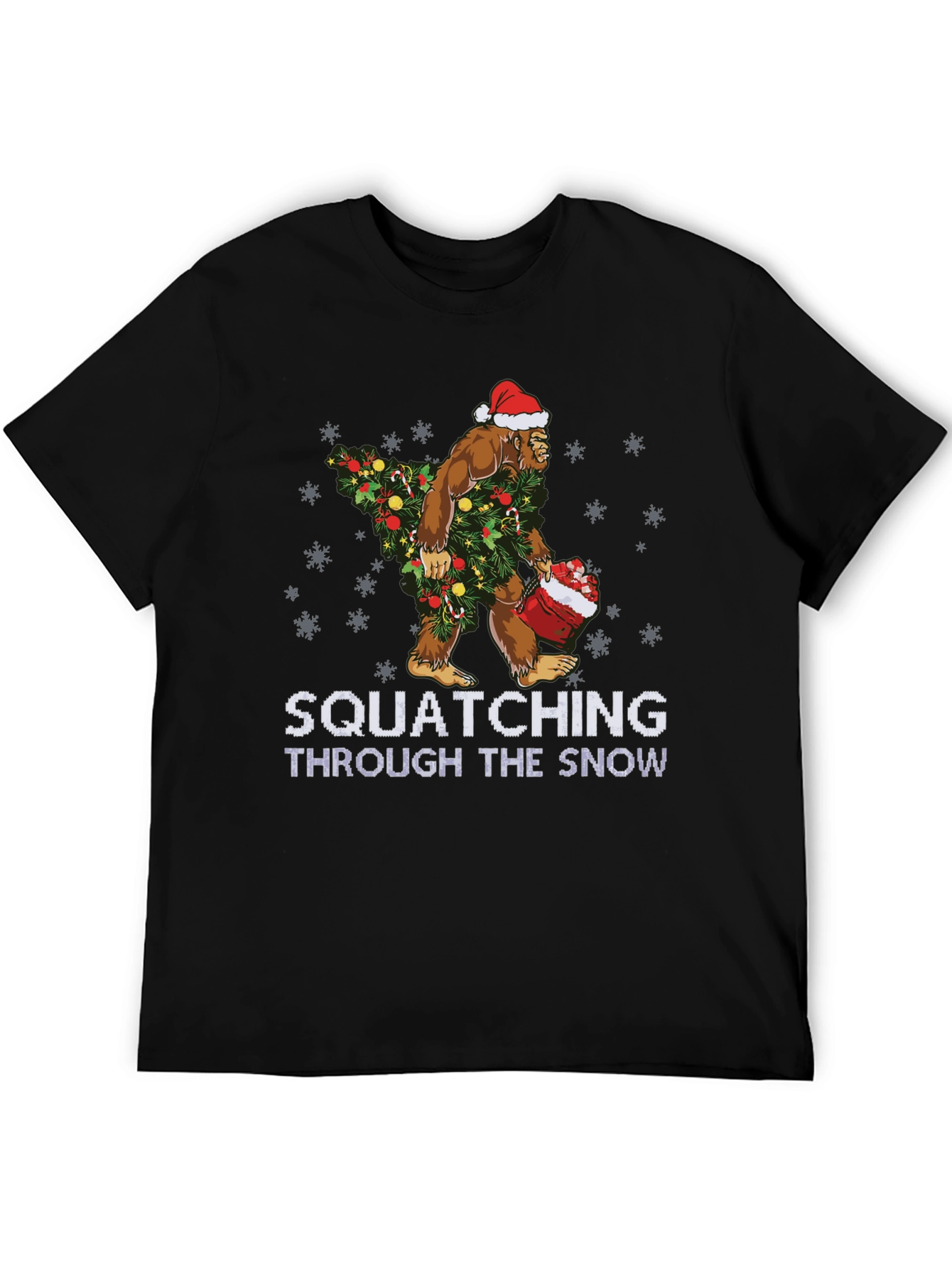 Squatching Through The Snow Christmas T-Shirt