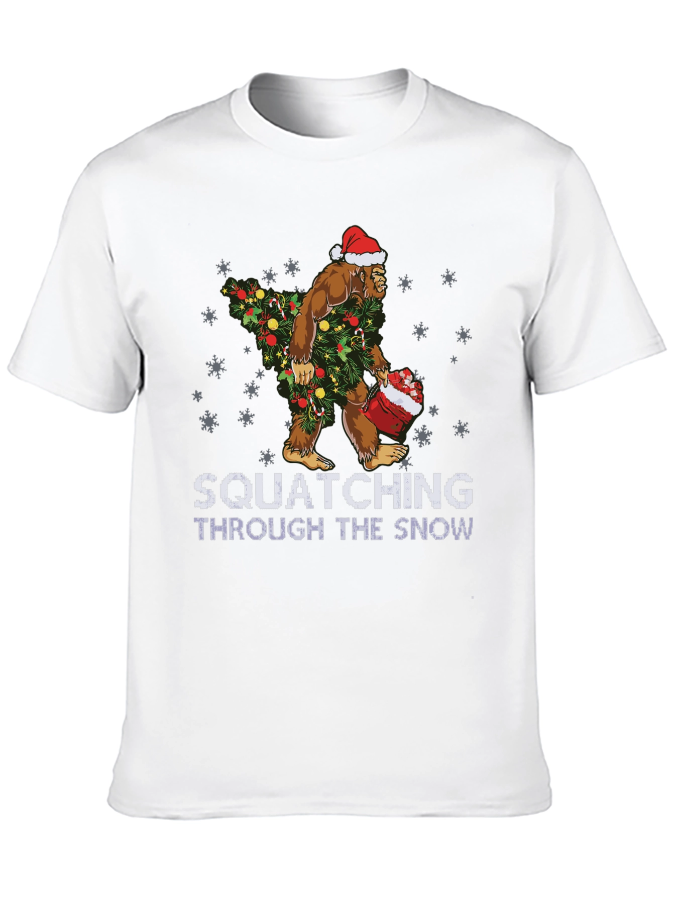 Squatching Through The Snow Christmas T-Shirt