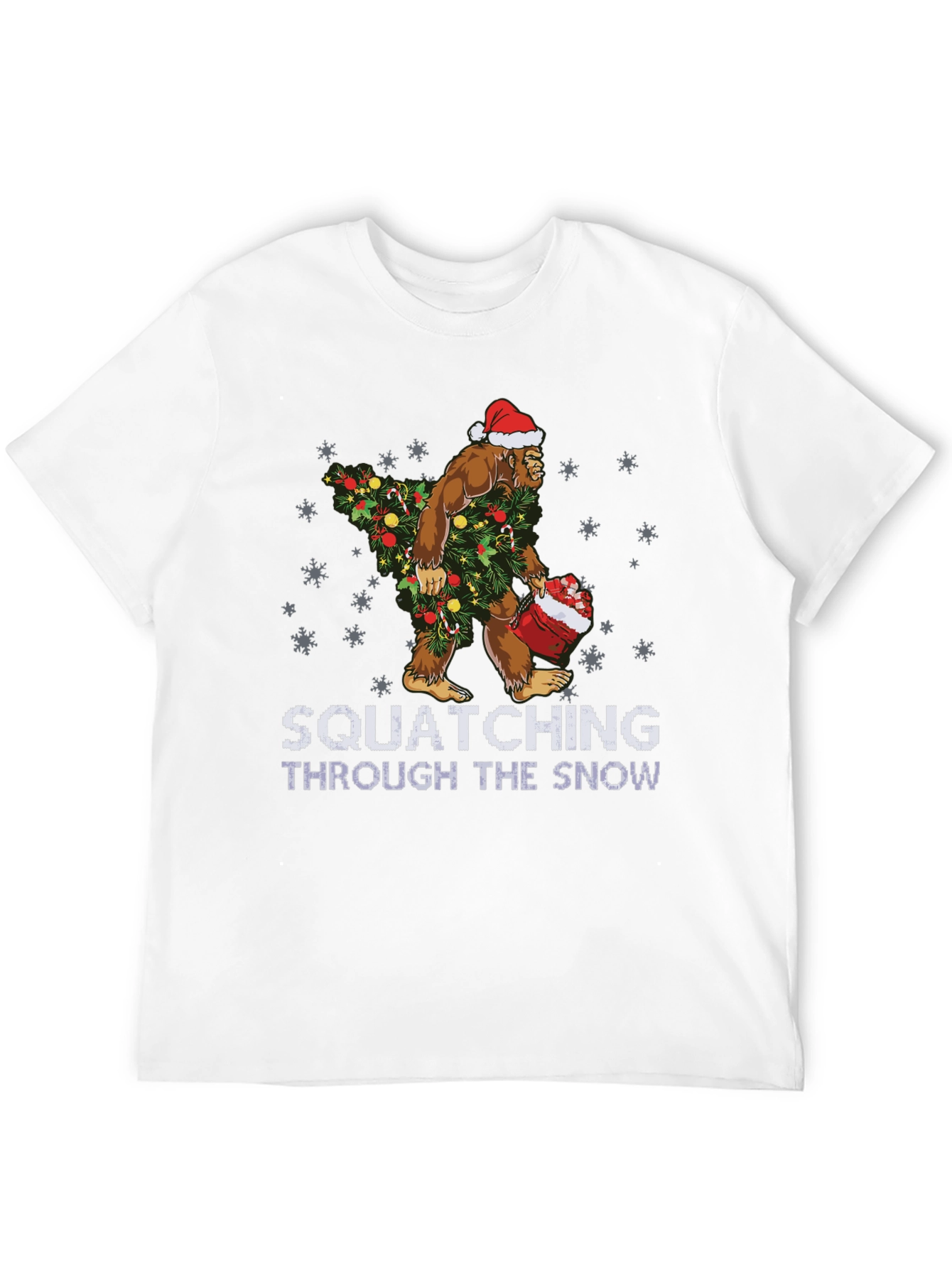Squatching Through The Snow Christmas T-Shirt