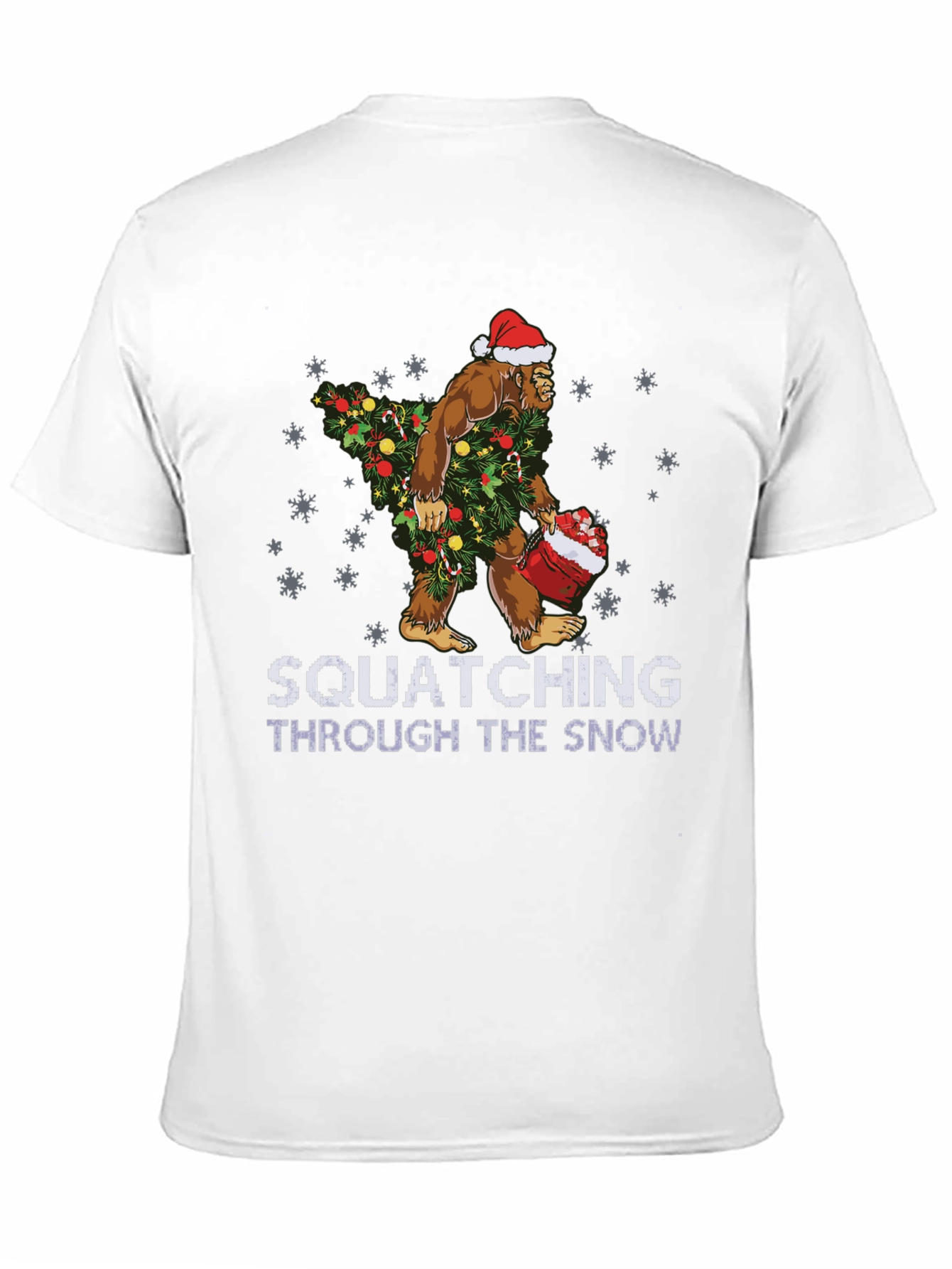 Squatching Through The Snow Christmas T-Shirt
