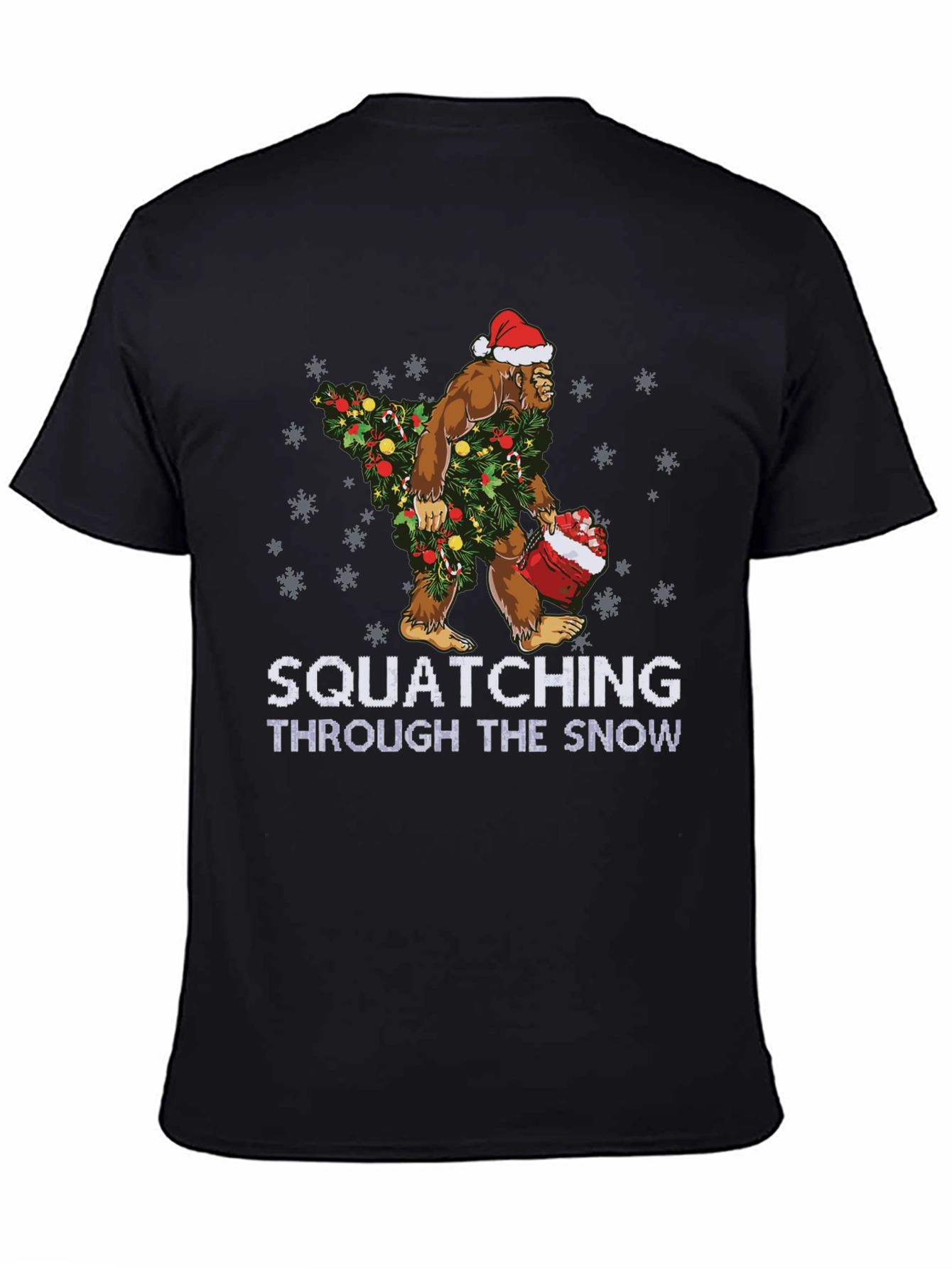 Squatching Through The Snow Christmas T-Shirt