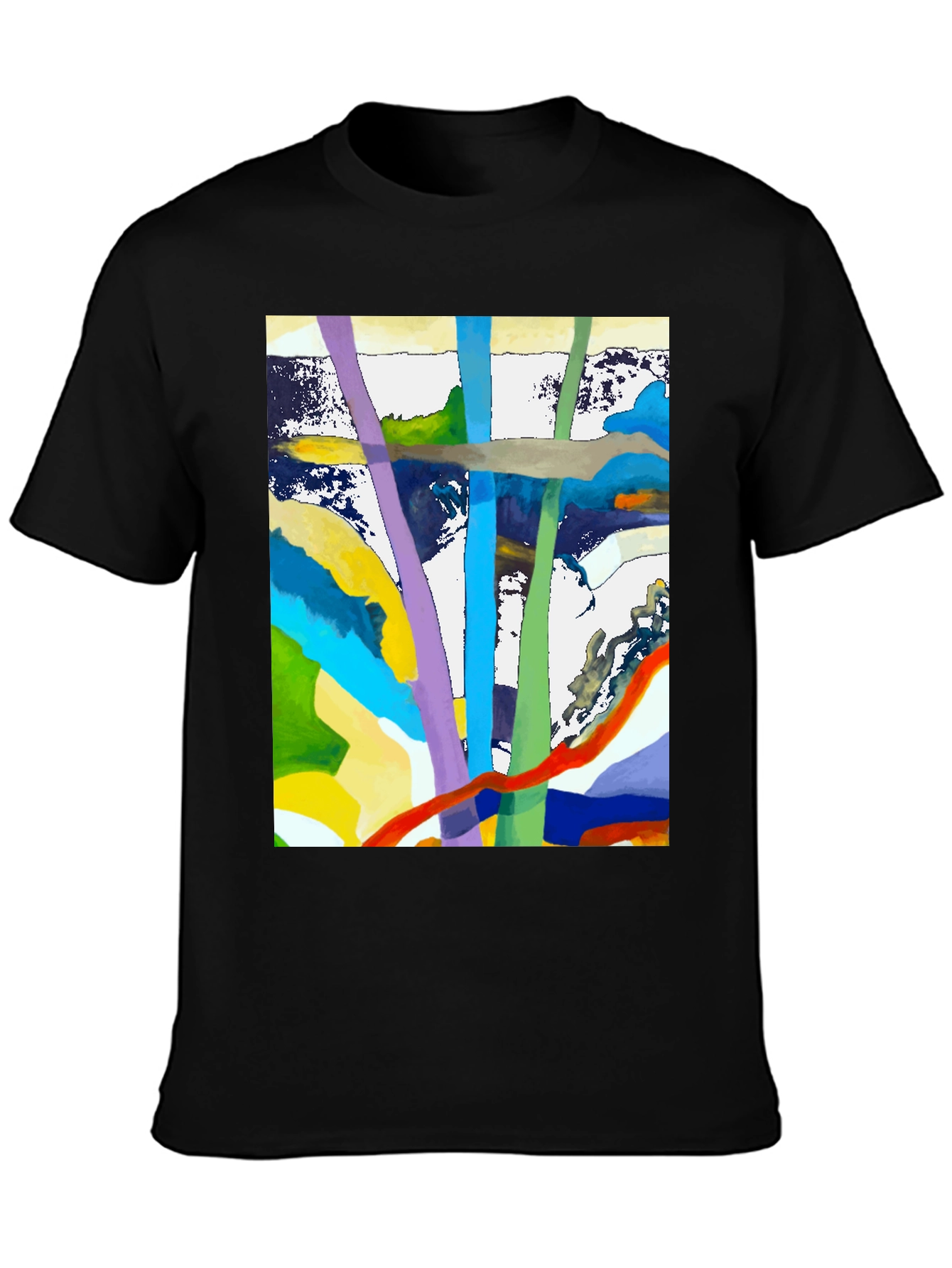 Abstract Art Graphic Tee - Modern Style