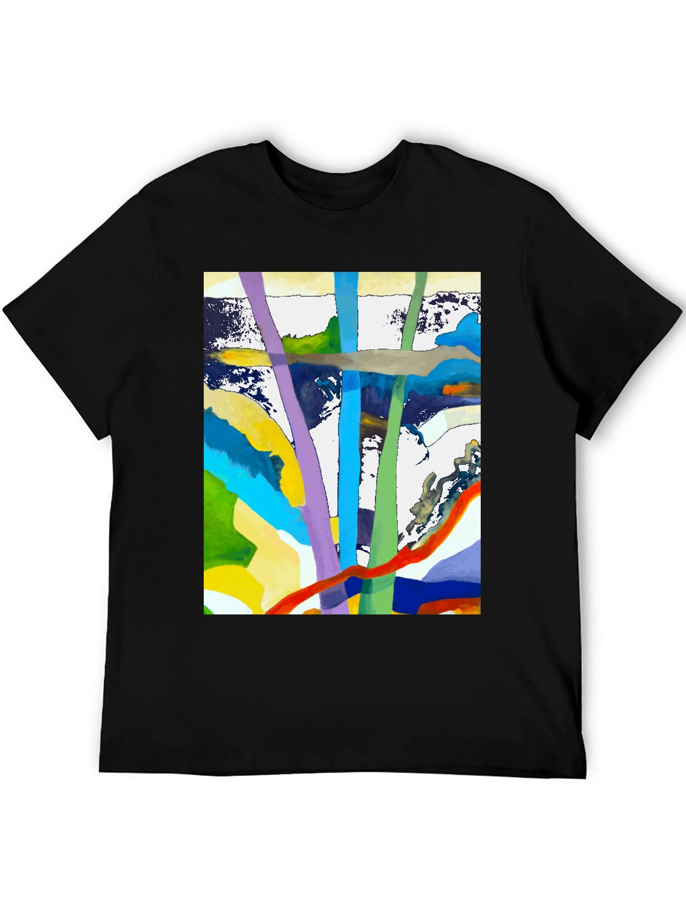 Abstract Art Graphic Tee - Modern Style