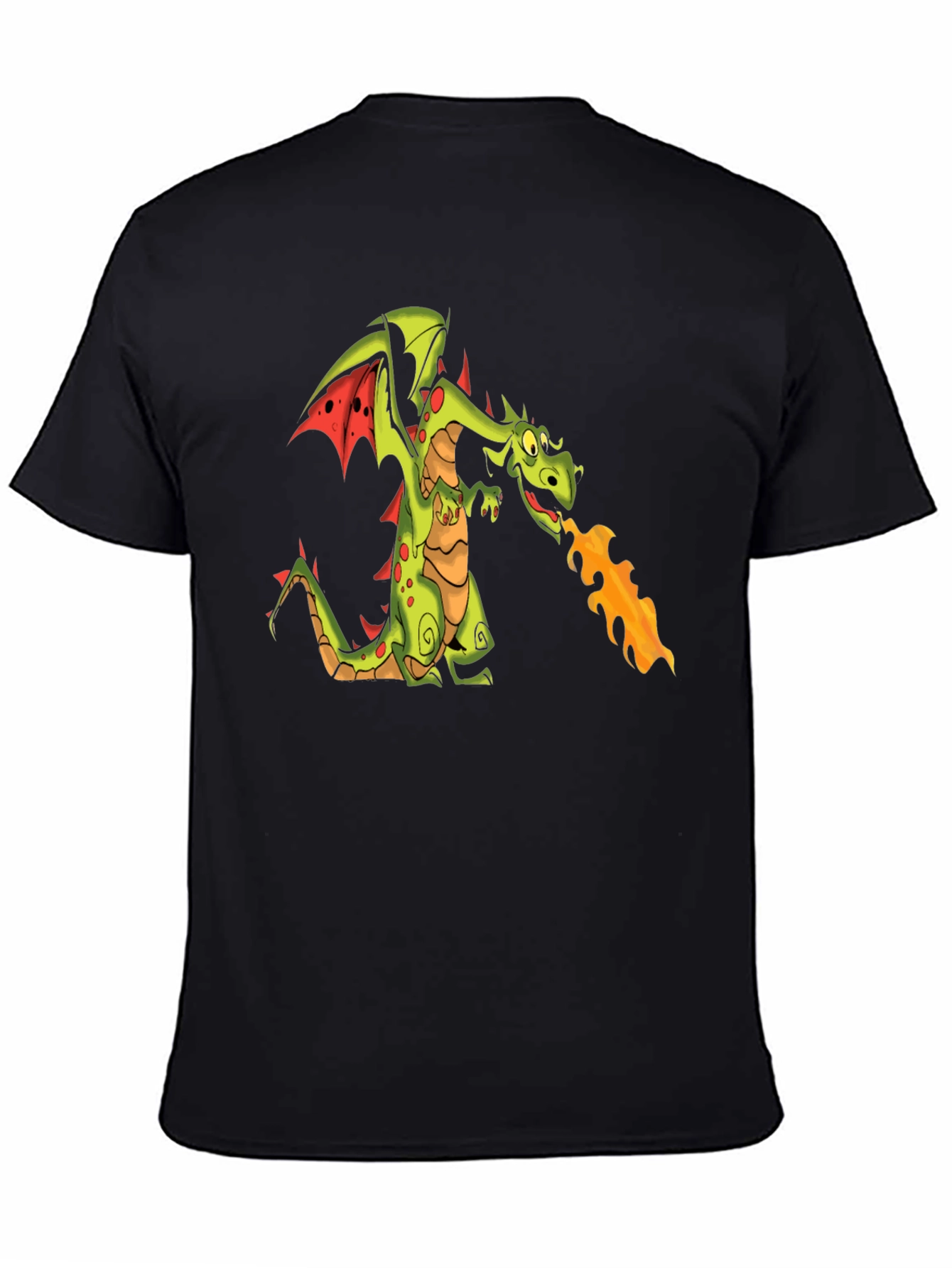 Black T-Shirt with Dragon Graphic