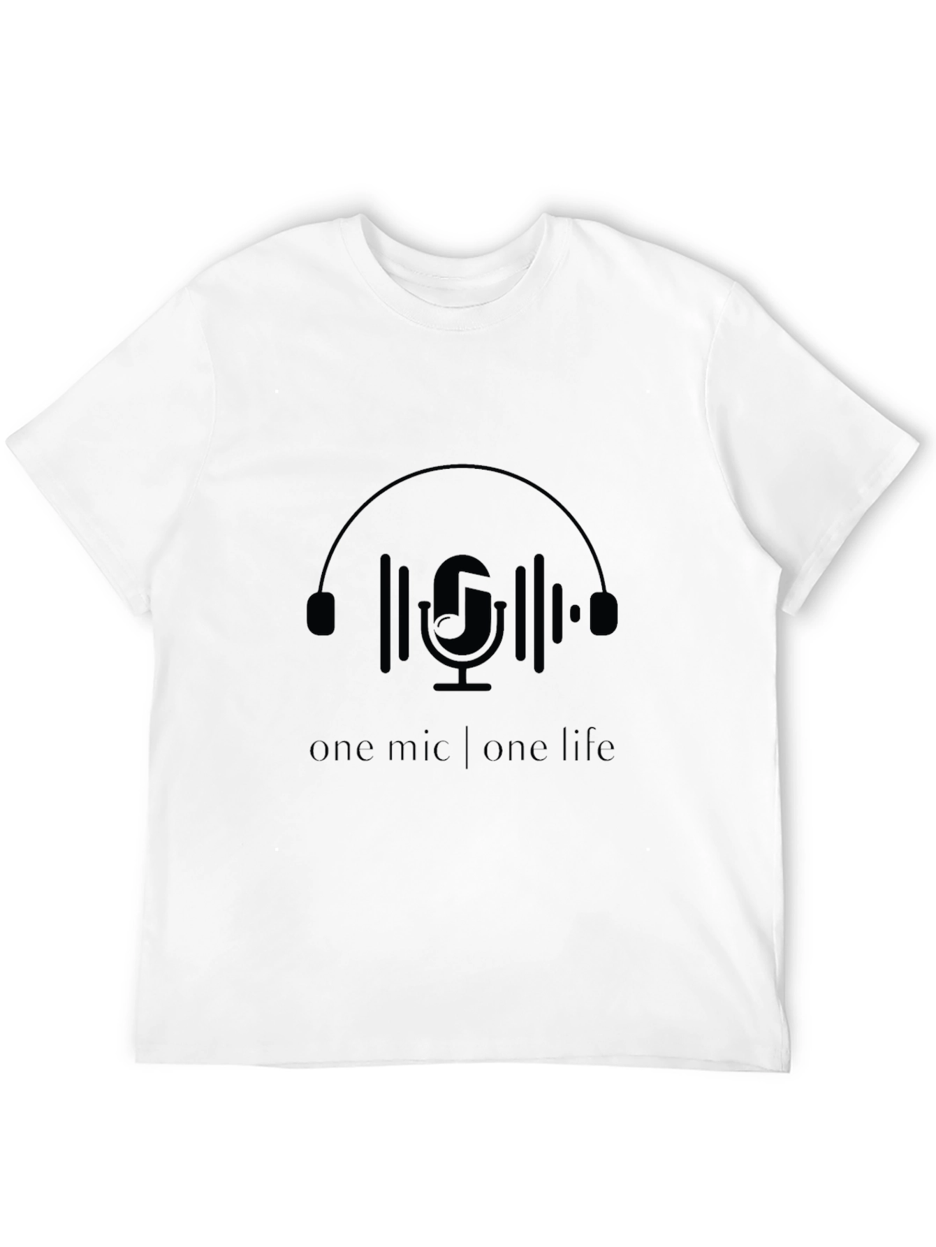 One Mic One Life Black Graphic Tee