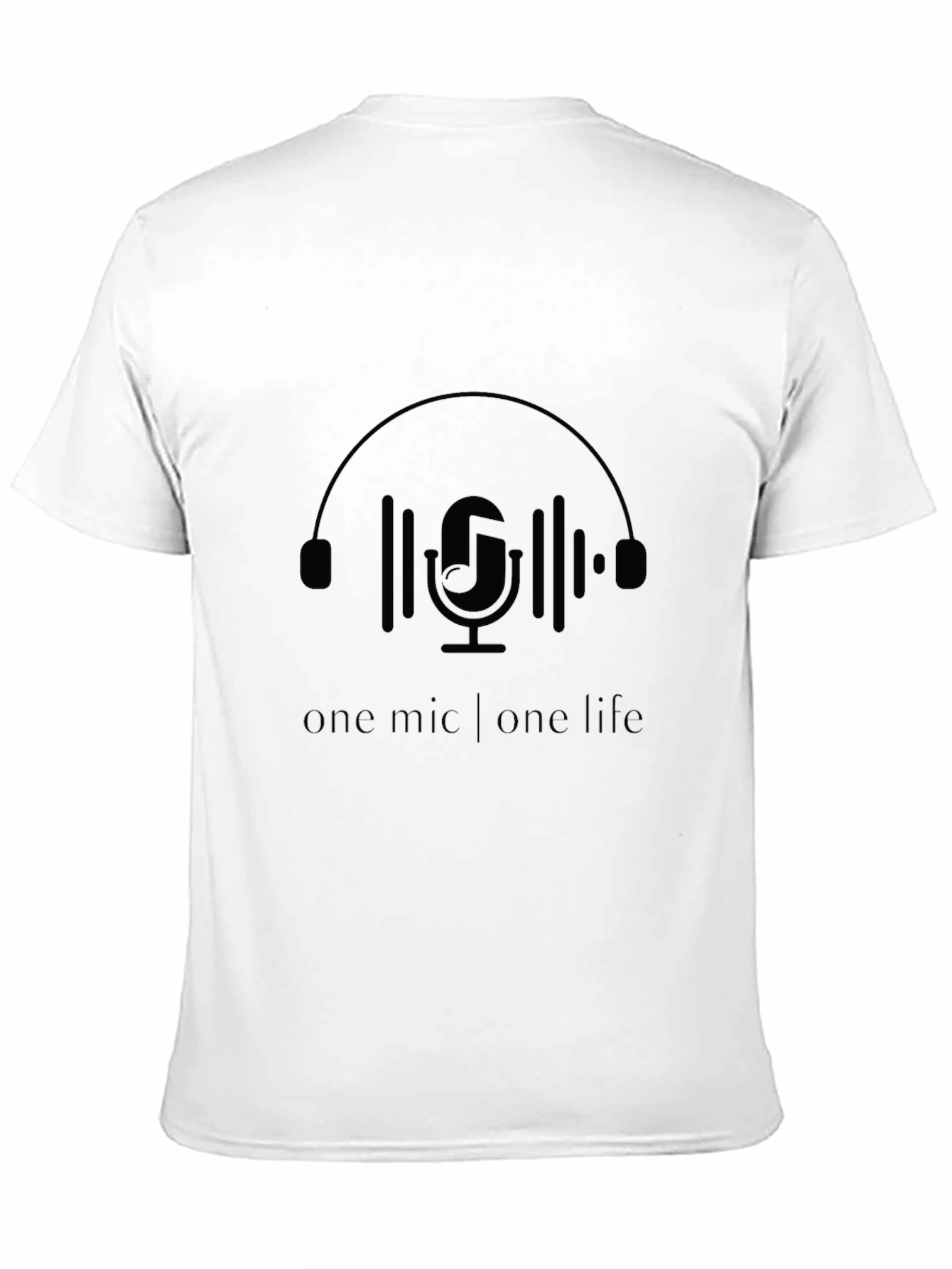 One Mic One Life Black Graphic Tee