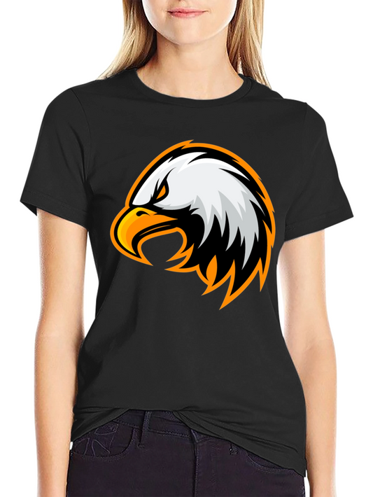 Bold Eagle Graphic T-Shirt - Black Cotton Tee