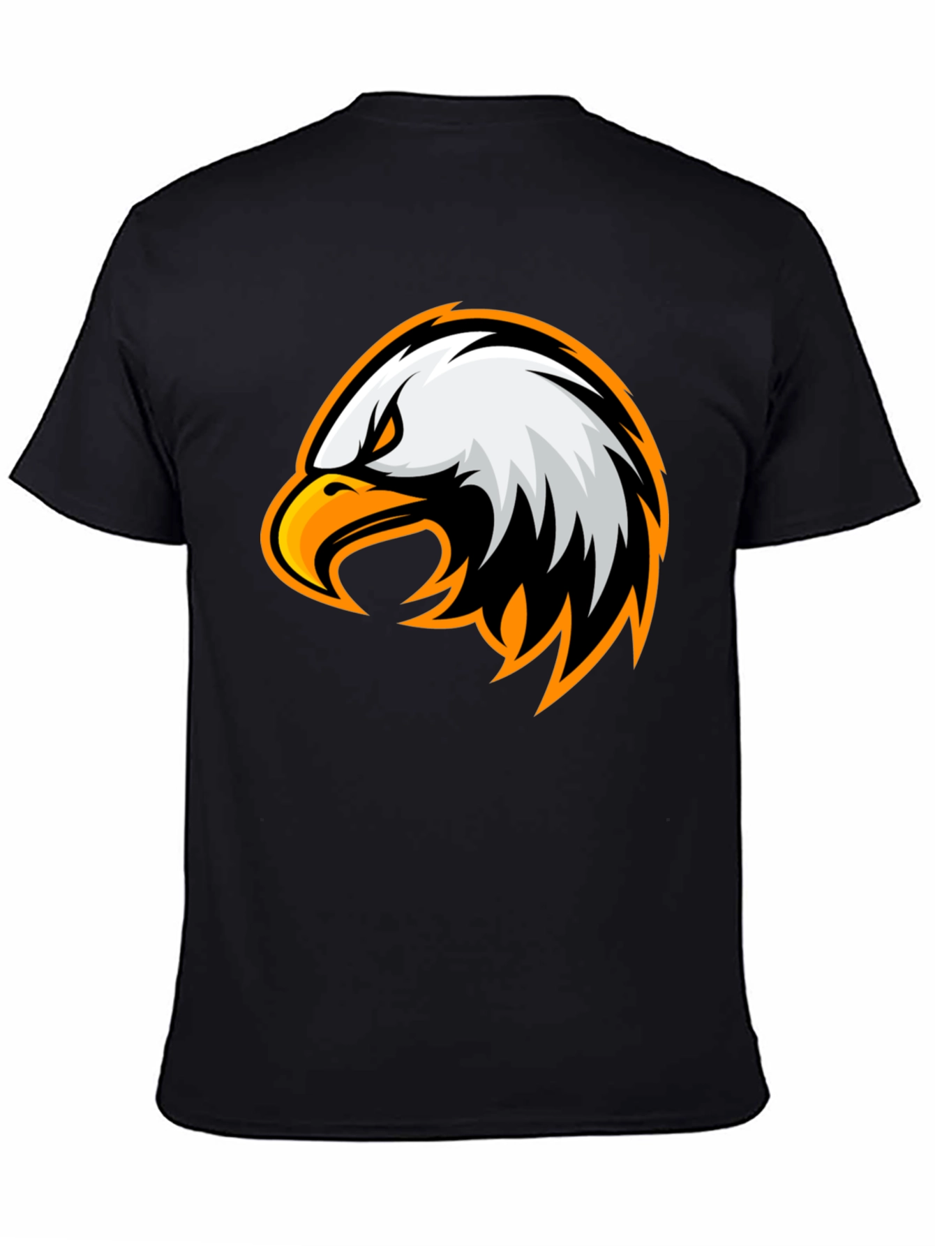 Bold Eagle Graphic T-Shirt - Black Cotton Tee