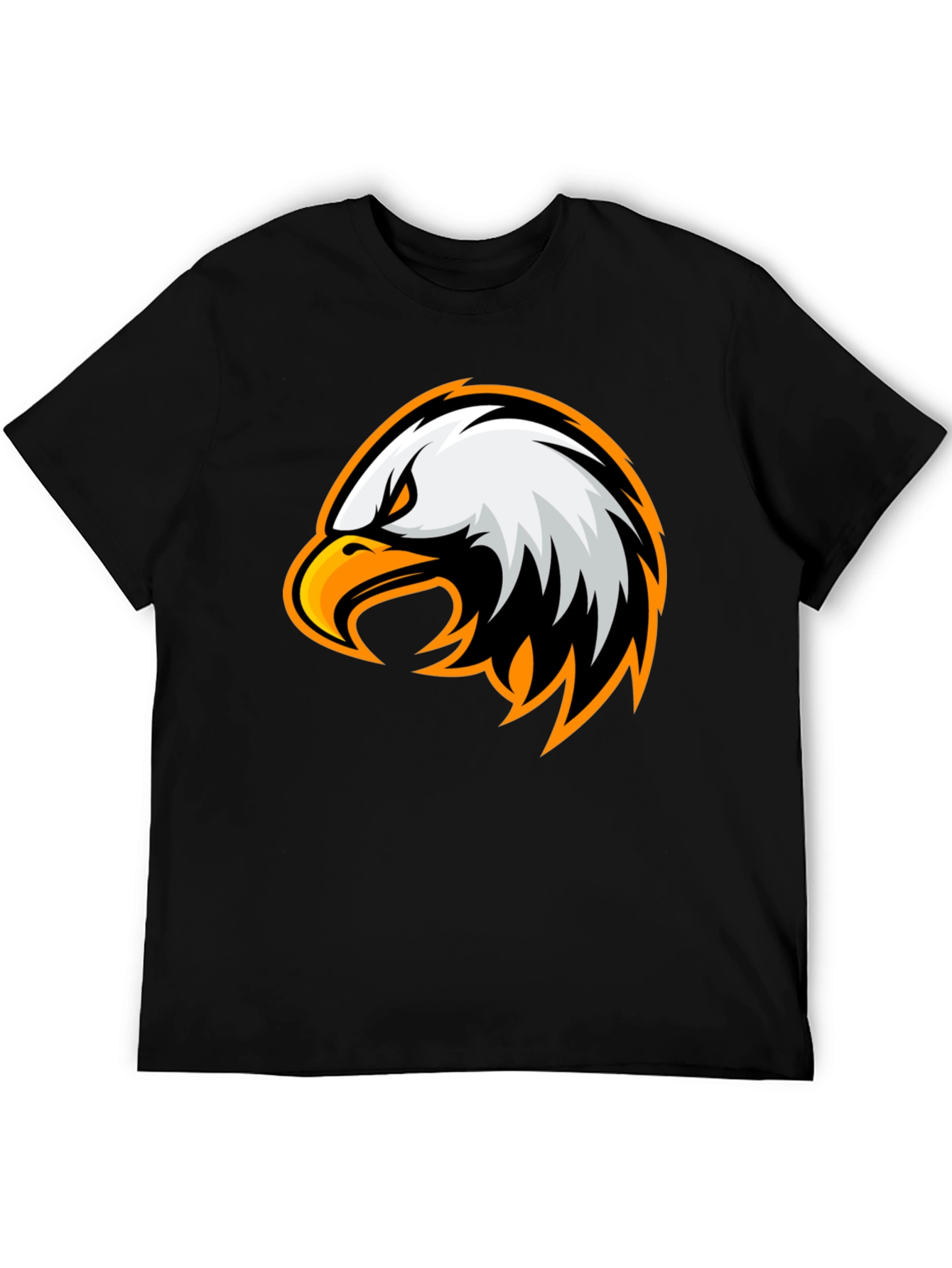 Bold Eagle Graphic T-Shirt - Black Cotton Tee