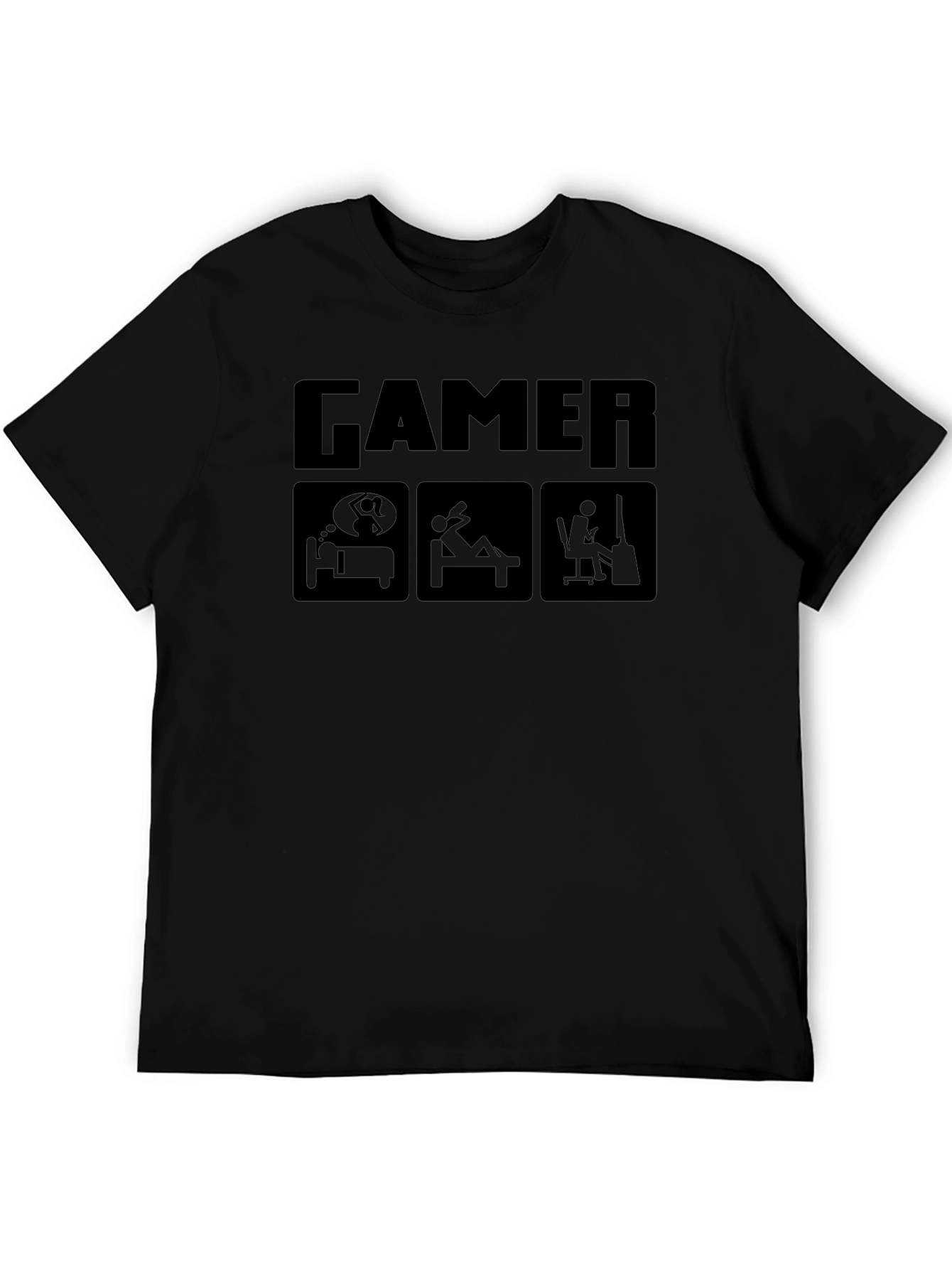 Gamer Lifestyle Black Graphic T-Shirt
