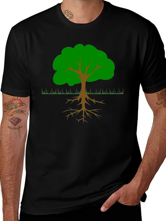 Rooted Tree Graphic Tee - Black