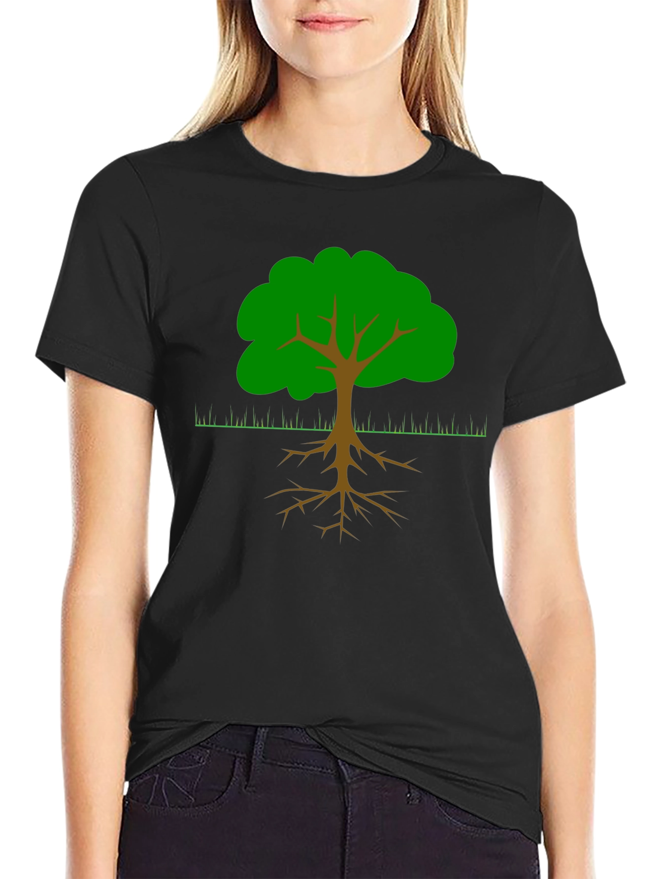 Rooted Tree Graphic Tee - Black
