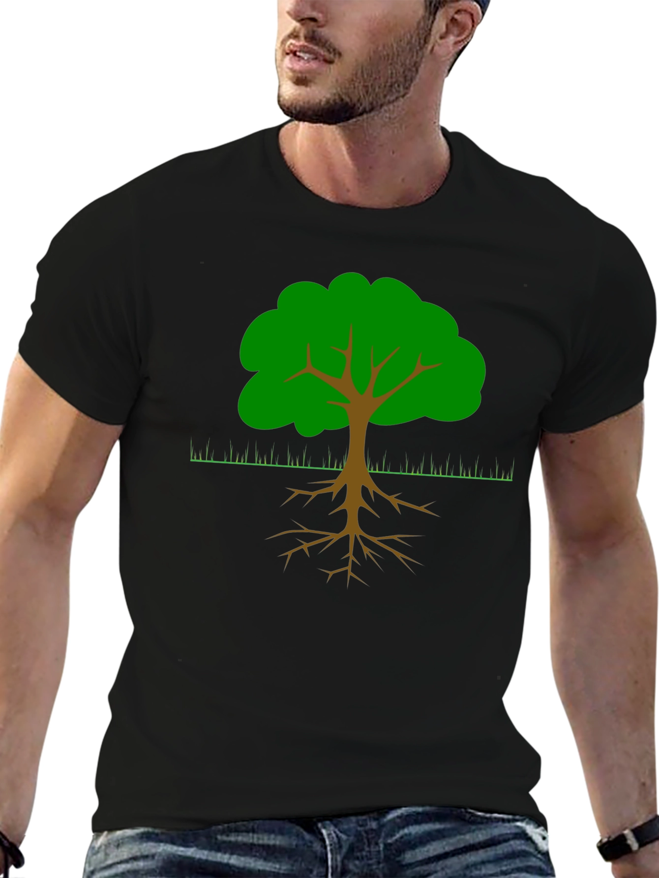 Rooted Tree Graphic Tee - Black