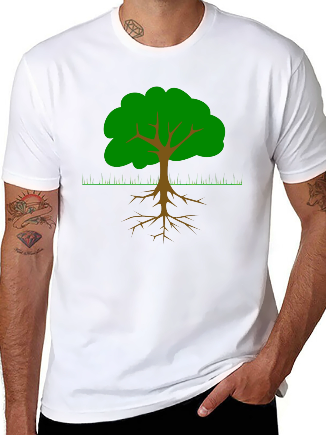 Rooted Tree Graphic Tee - Black