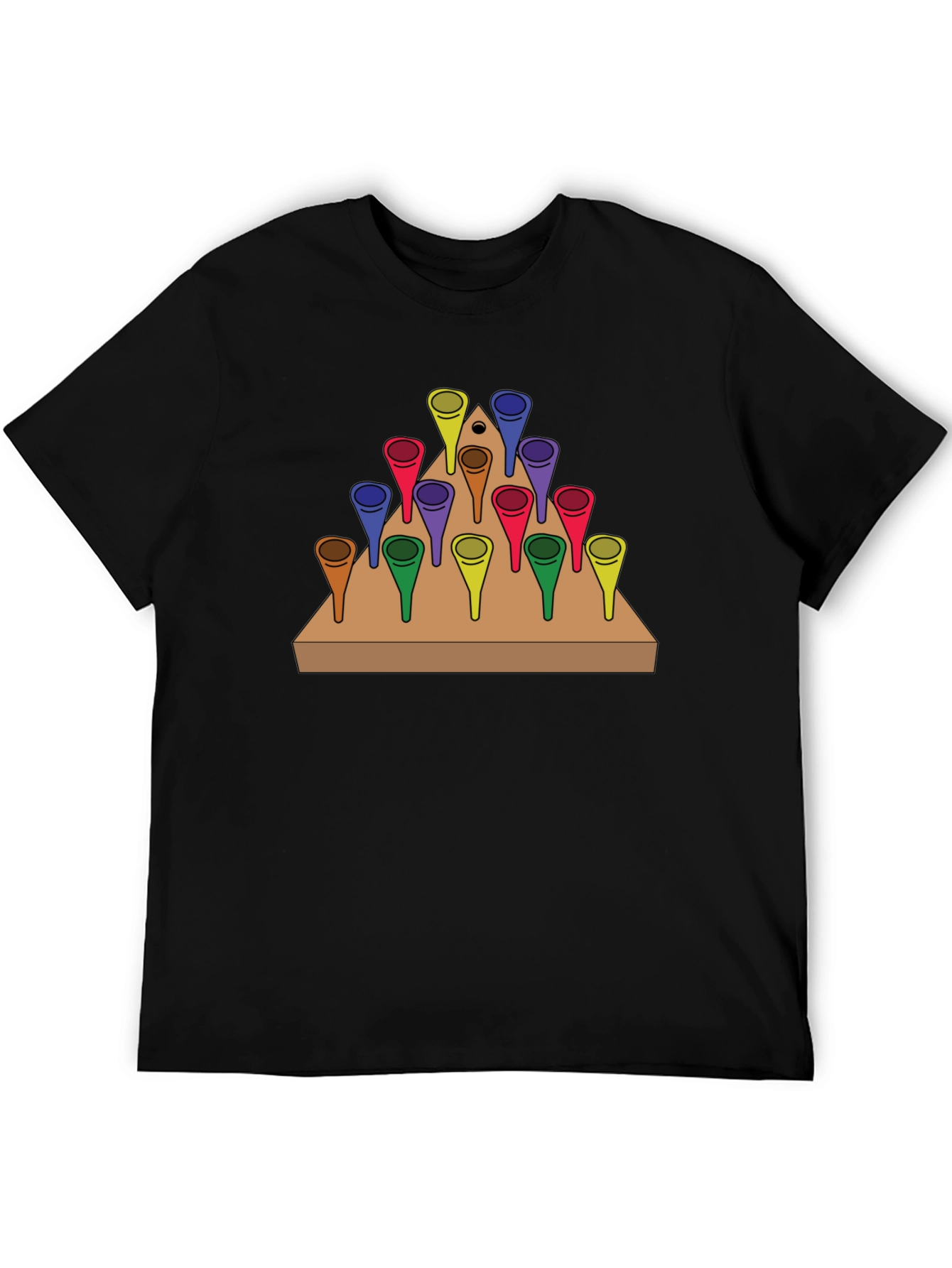 Peg Solitaire T-Shirt - Wooden Board Game Design