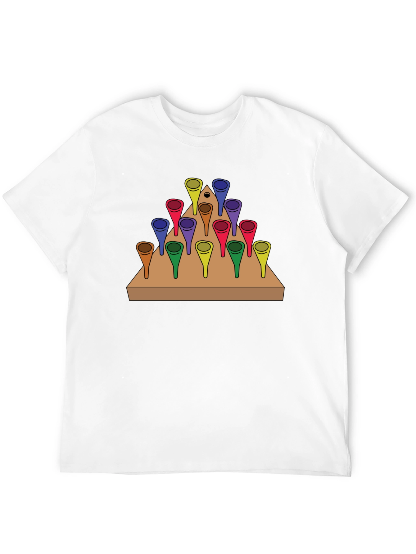 Peg Solitaire T-Shirt - Wooden Board Game Design
