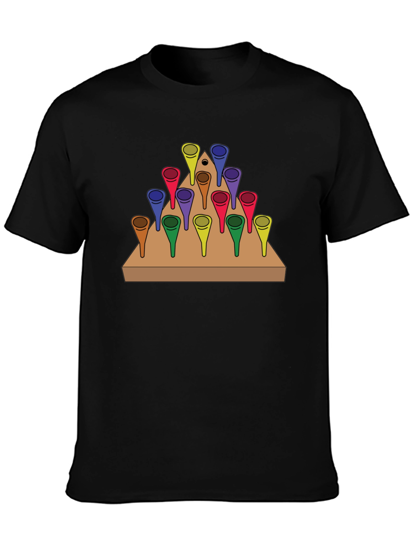 Peg Solitaire T-Shirt - Wooden Board Game Design