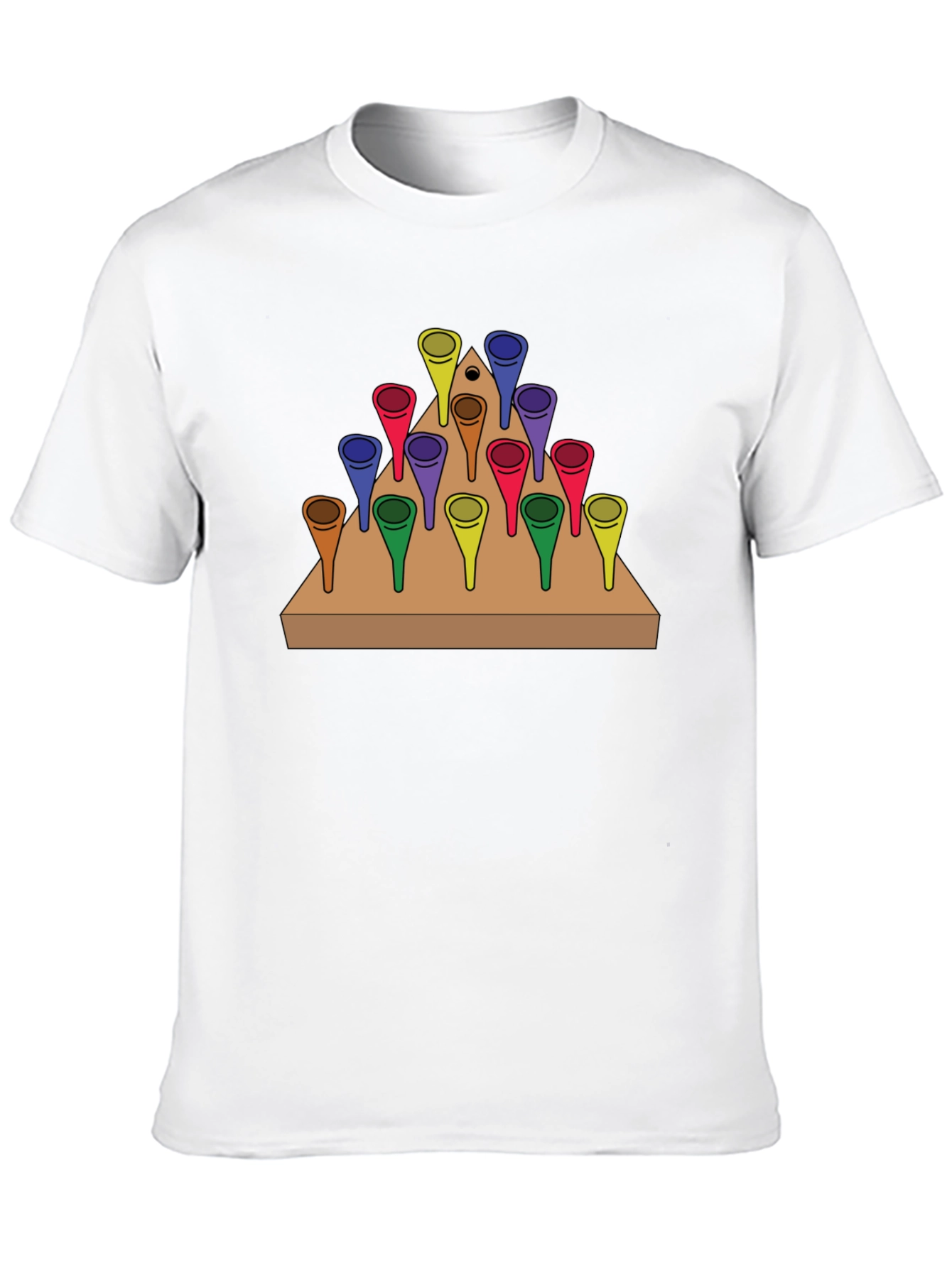 Peg Solitaire T-Shirt - Wooden Board Game Design
