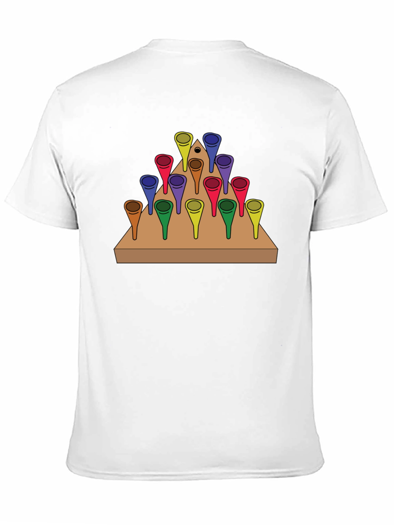 Peg Solitaire T-Shirt - Wooden Board Game Design