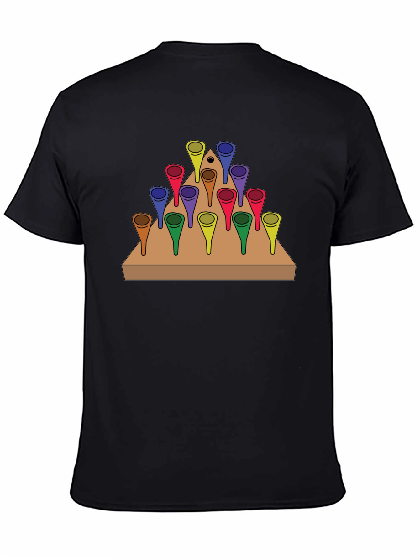 Peg Solitaire T-Shirt - Wooden Board Game Design